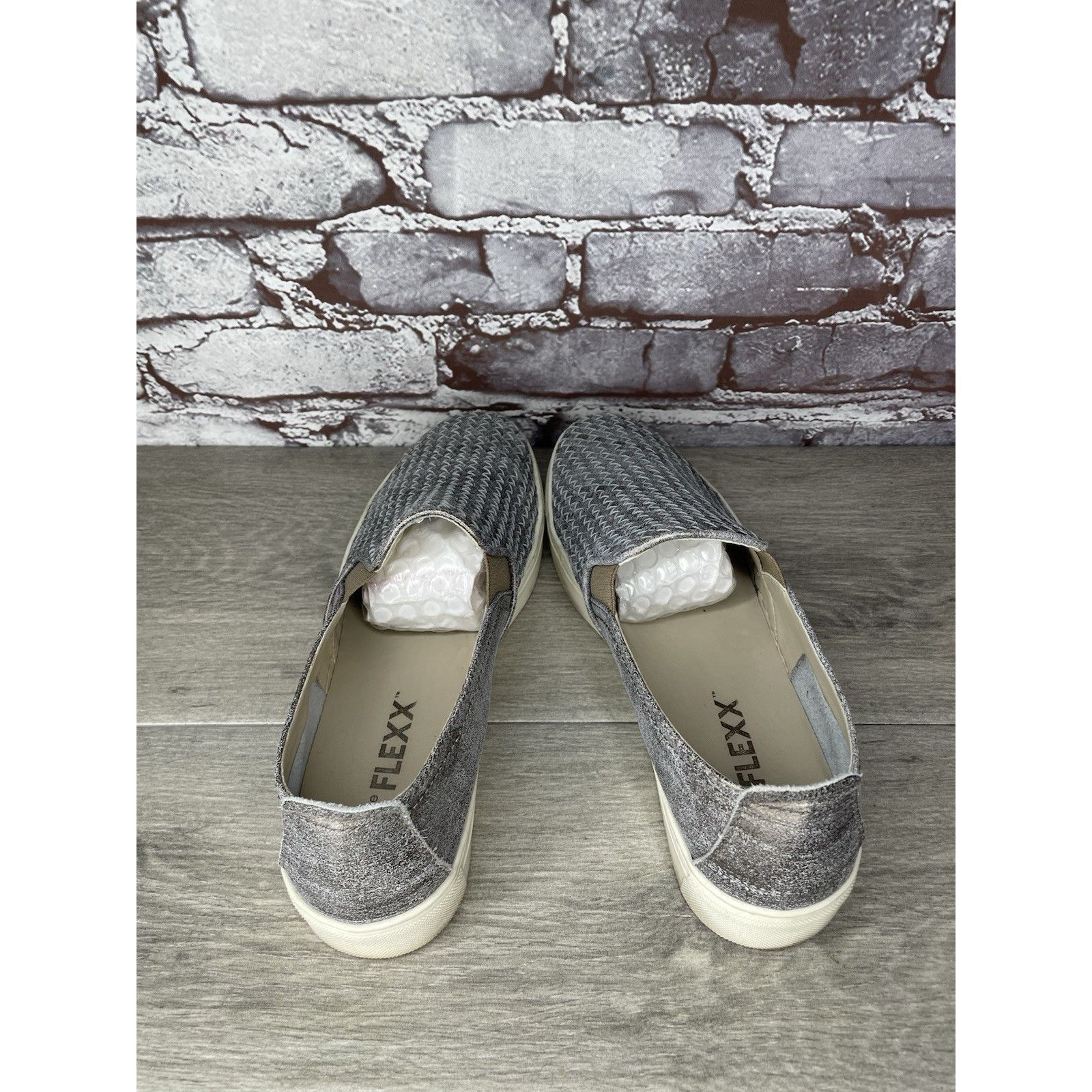 A-Flex The Flexx Silver Leather Shimmer Weaves Woven Sneakers Women Size US 11 / IT 41 - 17 Thumbnail