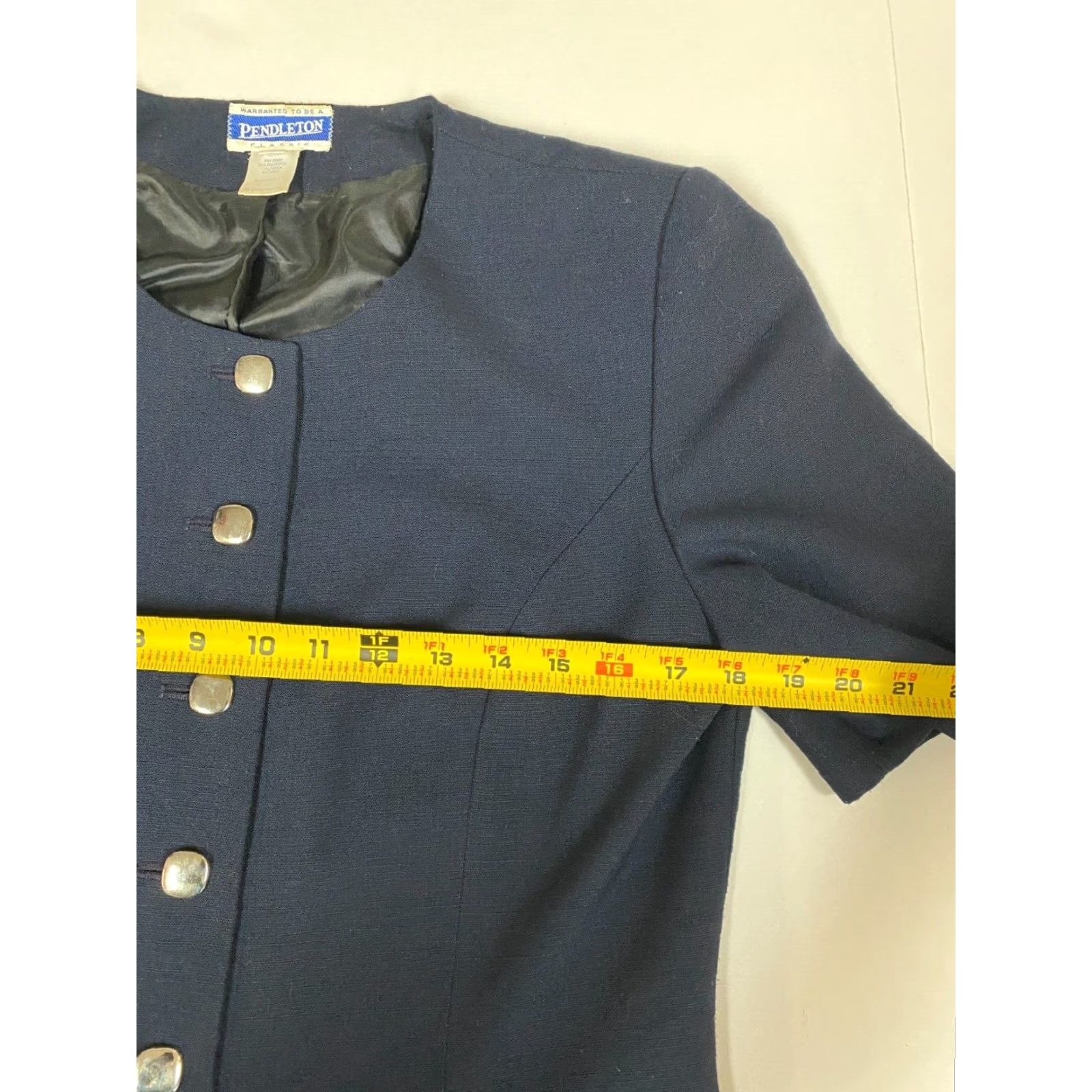 Pendleton Pendleton Jacket Blazer Womens 8 Blue Short Sleeve Polyester Lightweight Regular Fall Winter Blazer Womens Size 30" / US 8 / IT 44 - 5 Thumbnail