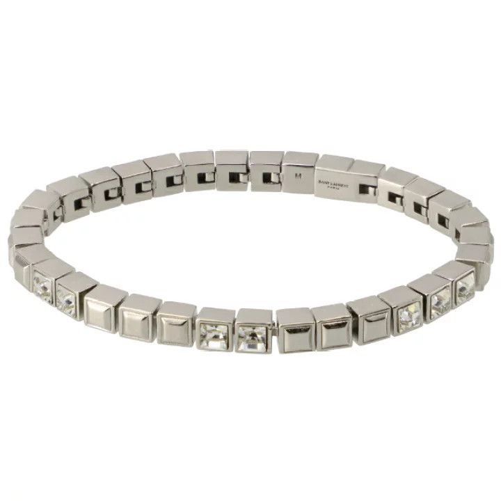Saint Laurent Paris o1la1rc1a0325 Size: OS / 752737 Rhinestone Tennis Bracelet Size ONE SIZE - 2 Thumbnail