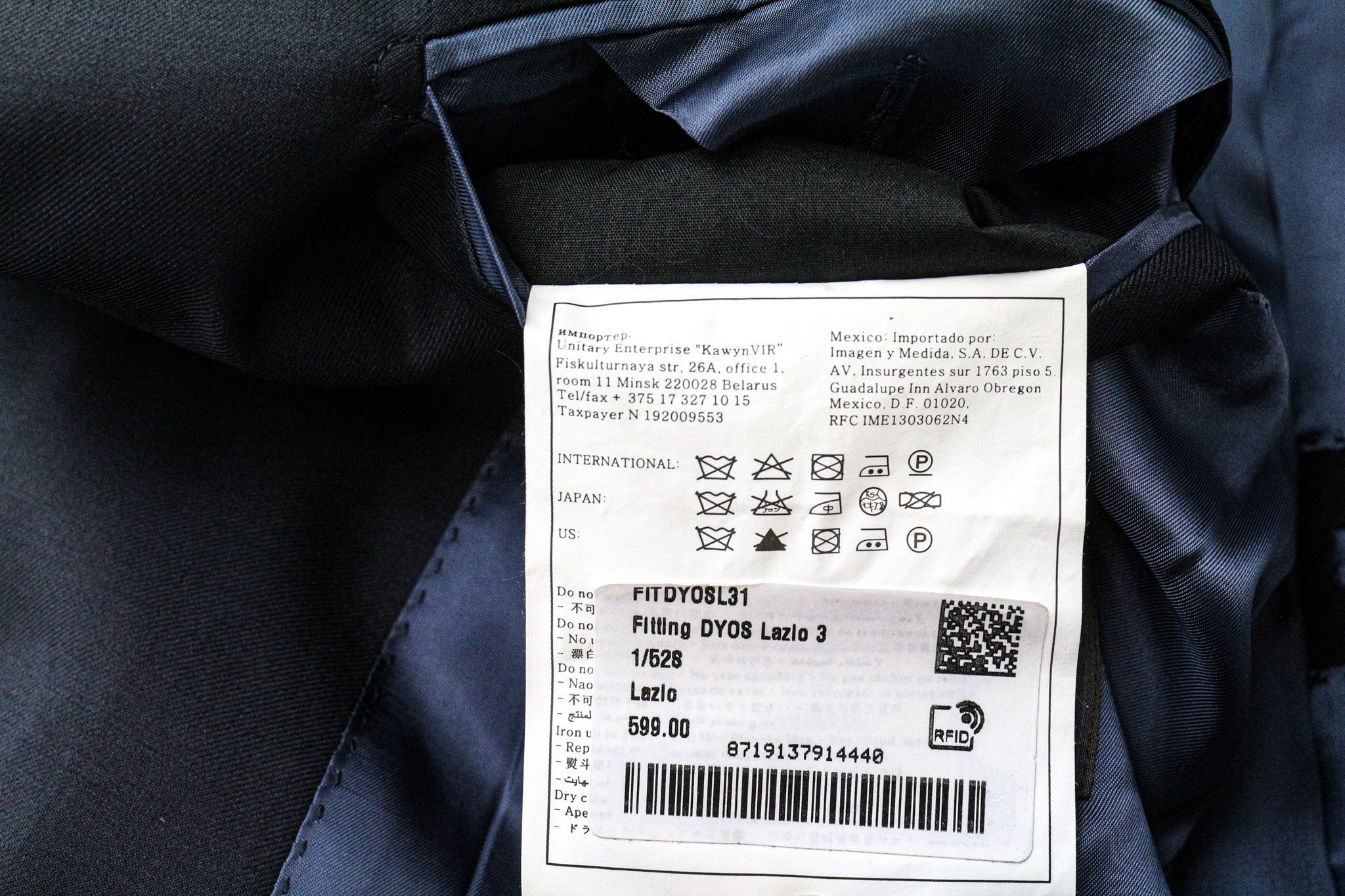 Suitsupply HAVANA BLUELINE UK52S Navy Wool 2 Piece Suit 75559 Size 52S - 10 Thumbnail