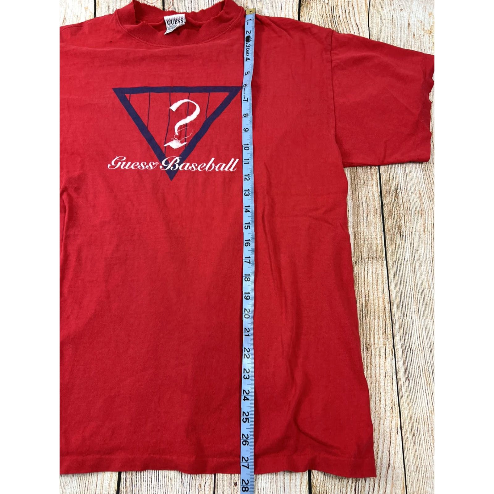 Guess Vintage 90s Guess Red Baseball T-Shirt Size Medium Distressed User: Vintage 90s Guess Red Baseball T-Shirt Size Medium Distressed Size US M / EU 48-50 / 2 - 6 Thumbnail