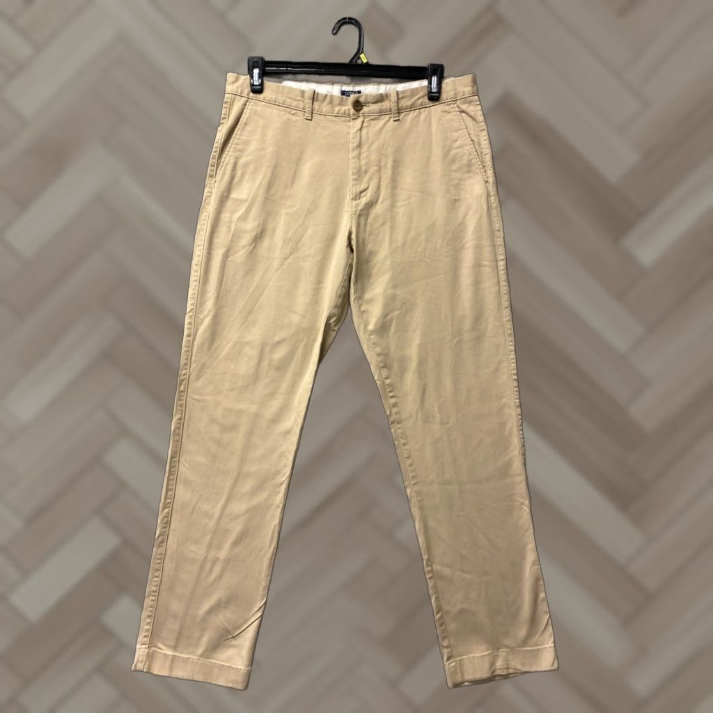 J.Crew J.CREW Chino Pants Men’s 34x32 Light Tan Cotton Straight Leg Classic /0149 Size US 34 / EU 50 - 1 Thumbnail