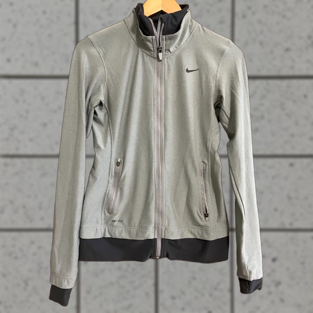 Nike Nike Running Jacket Women’s Small Full Zip Black Thumb Holes Running Workout Size L / US 10 / IT 46 - 1 Thumbnail