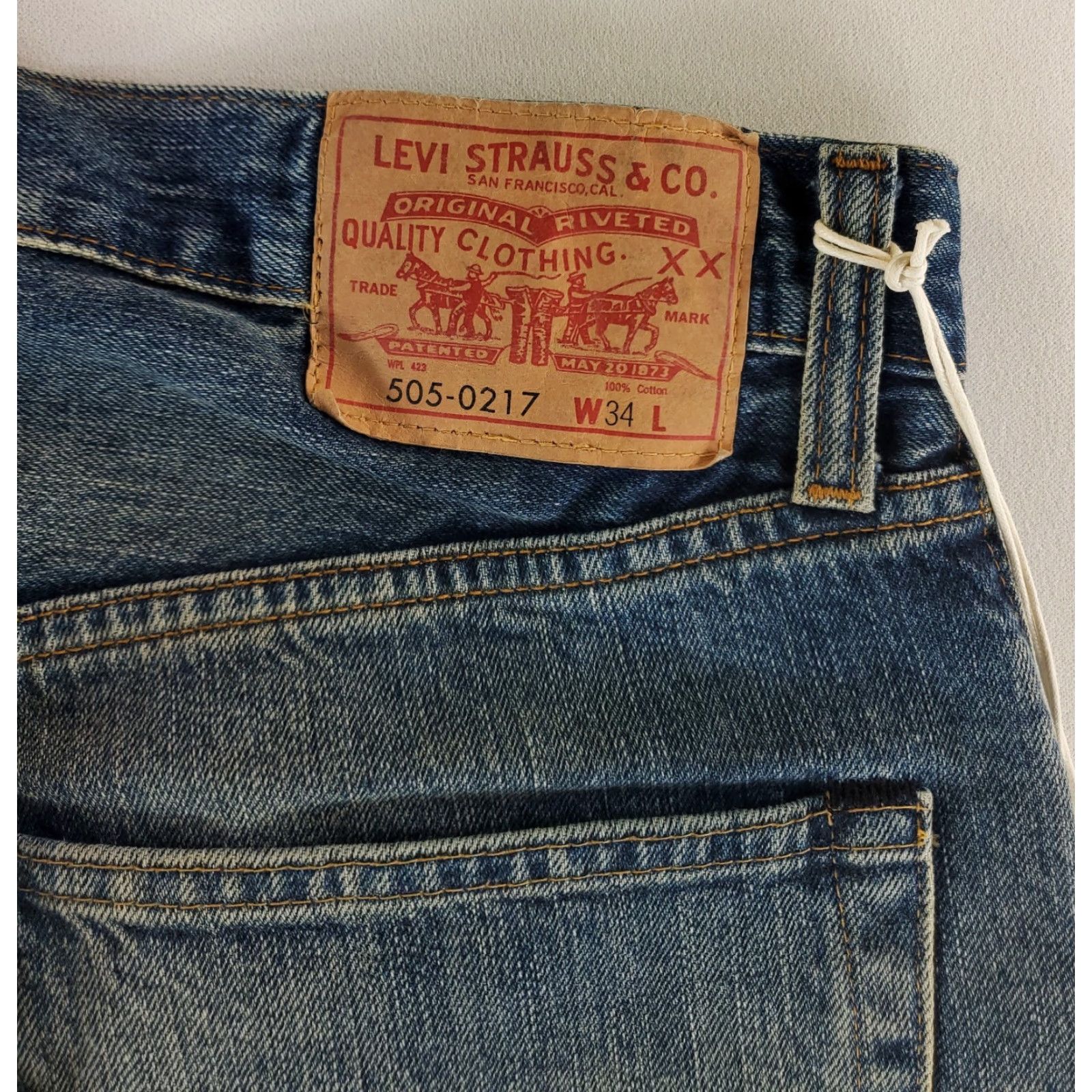 Levi's Levi's 505 Jeans LVC Archives 1967 Selvedge Distressed Mens 34 Inseam 29 Blue Straight Regular 34x29 NWT Size US 34 / EU 50 - 6 Thumbnail