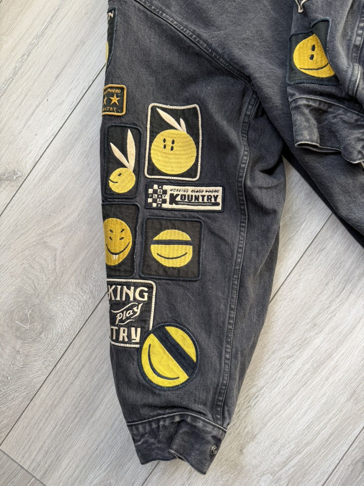Kapital Kapital 14oz Denim T-Back Drizzler Jacket “Anarchy Rainbowy” Size US L / EU 52-54 / 3 - 7 Thumbnail
