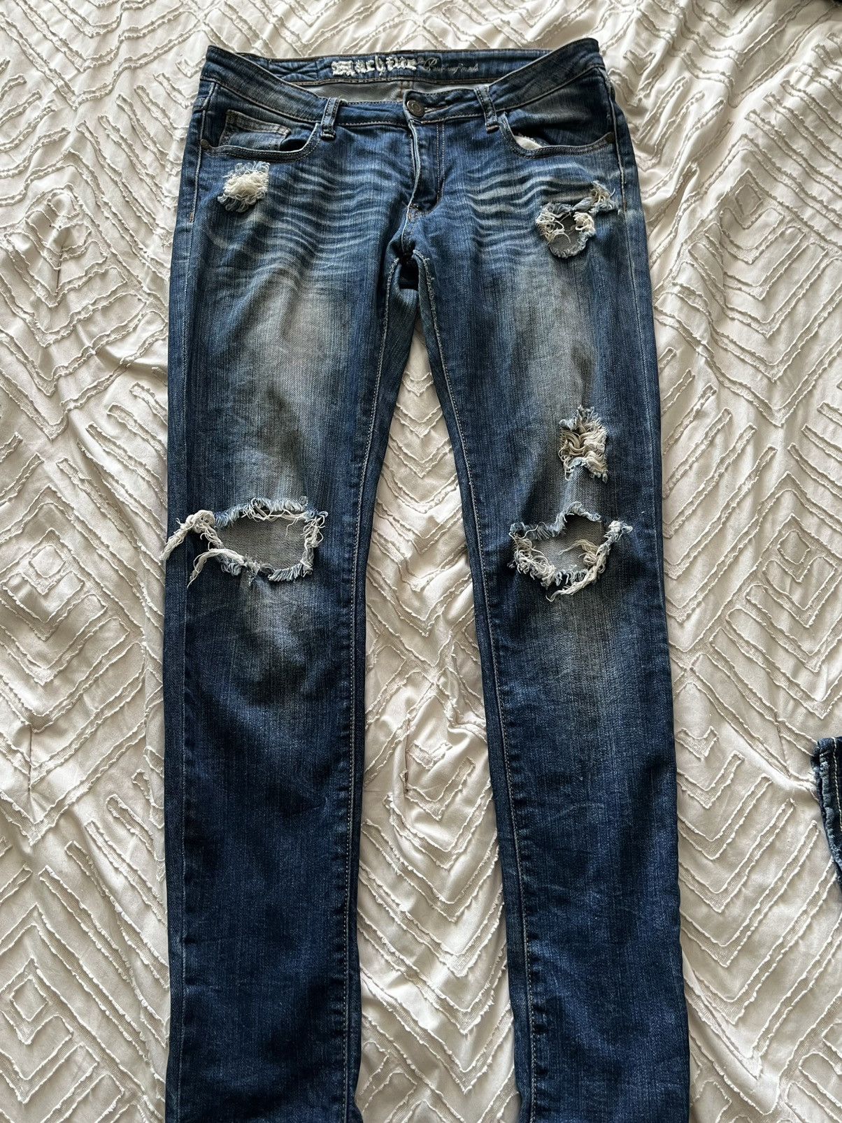Jean Machine Women’s Authentic Y2K Machine Nouvelle Mode Blue Jeans Size 31" - 1 Thumbnail