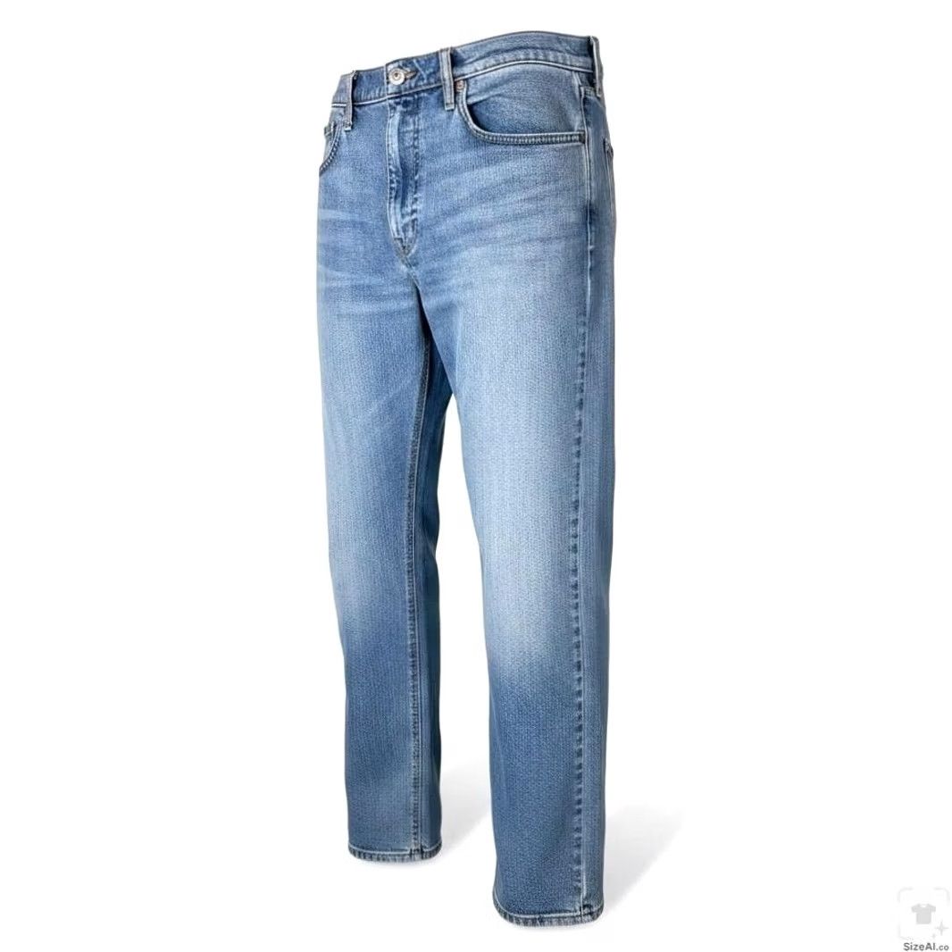 Levi's Levi's 502 Jeans Mens 36x30 Blue Light Wash Tapered Stretch Denim Zip Fly Casual (Regular) Mens Size US 36 / EU 52 - 2 Thumbnail