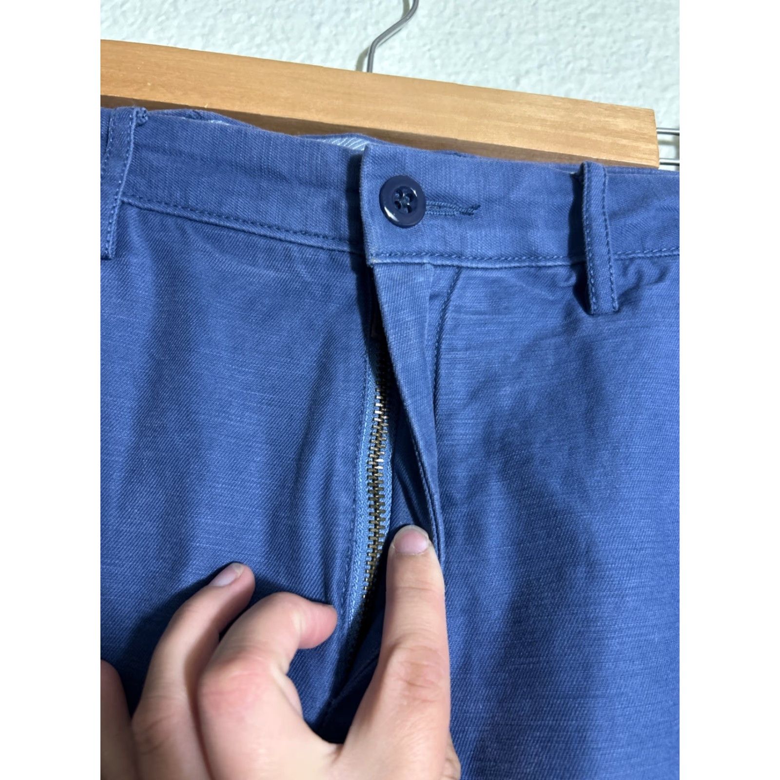 J.Crew J.Crew Slim Fit Mens 34x32 Blue Cotton Chino Pants Size US 34 / EU 50 - 6 Thumbnail