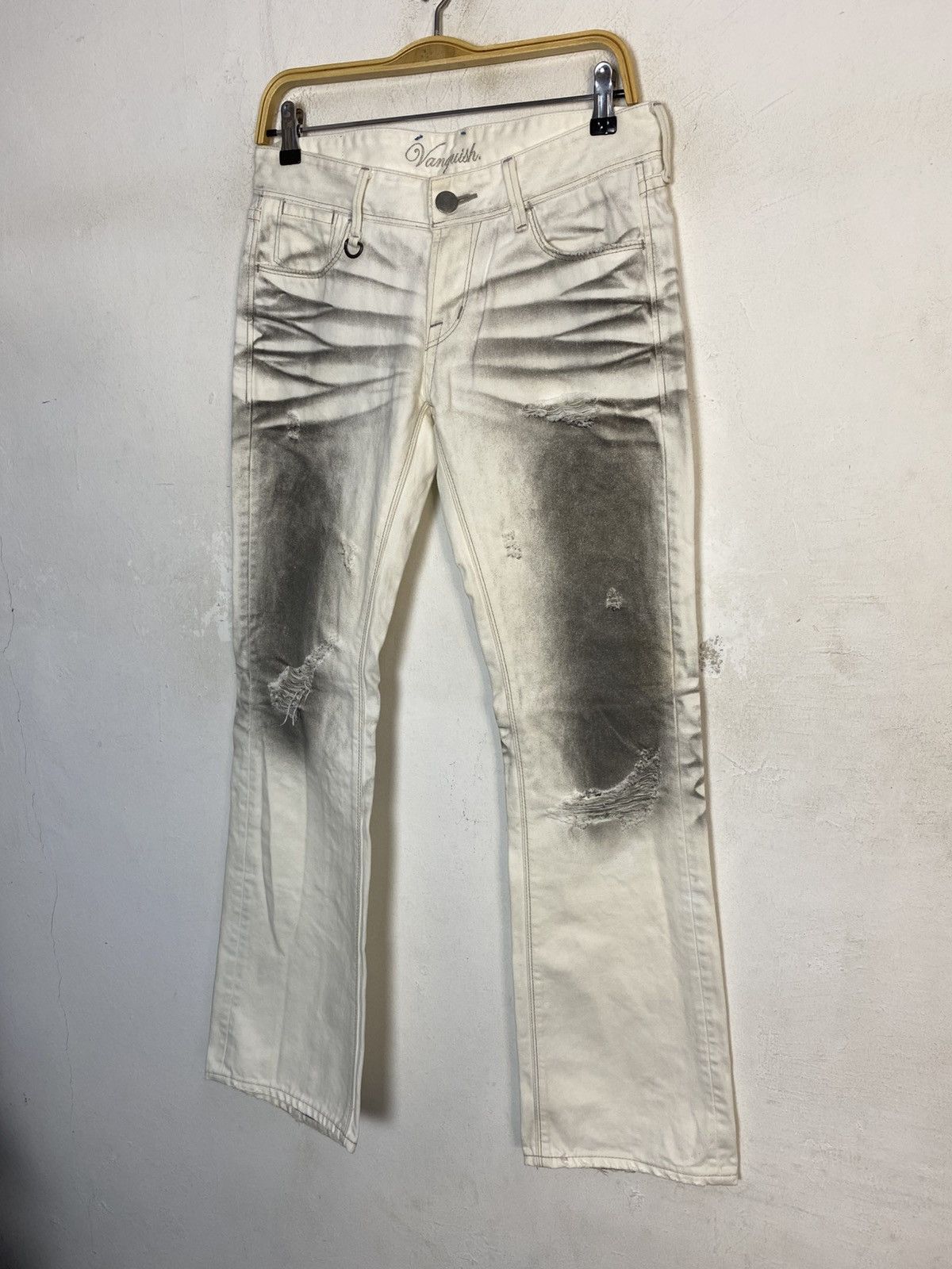 Vanquish Vanquish Gold Japan Denim Jeans Distressed Waist Size 31 Size 31" - 4 Thumbnail