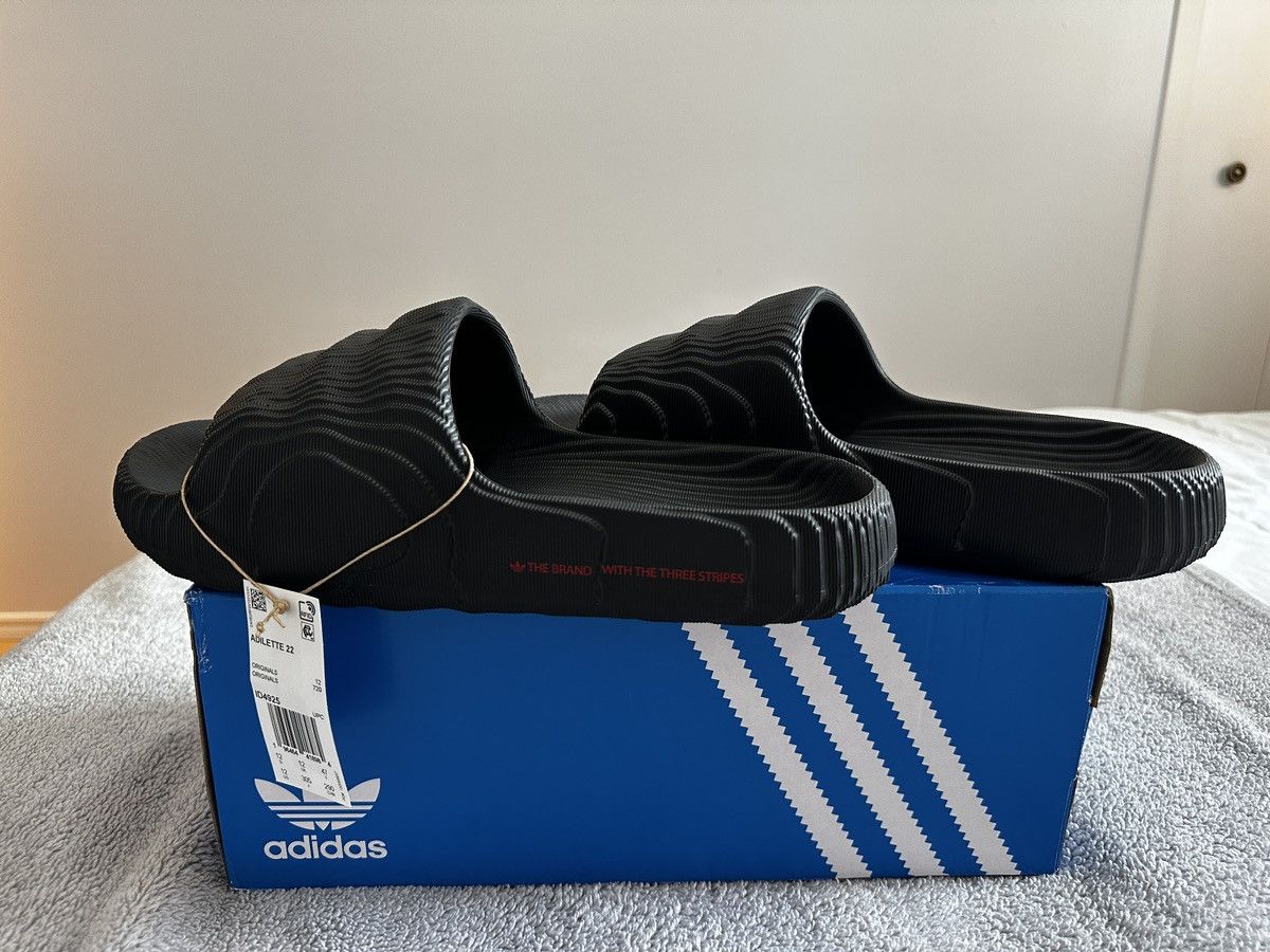 Adidas Adidas Adilette 22 black Size US 13 / EU 46 - 1 Thumbnail