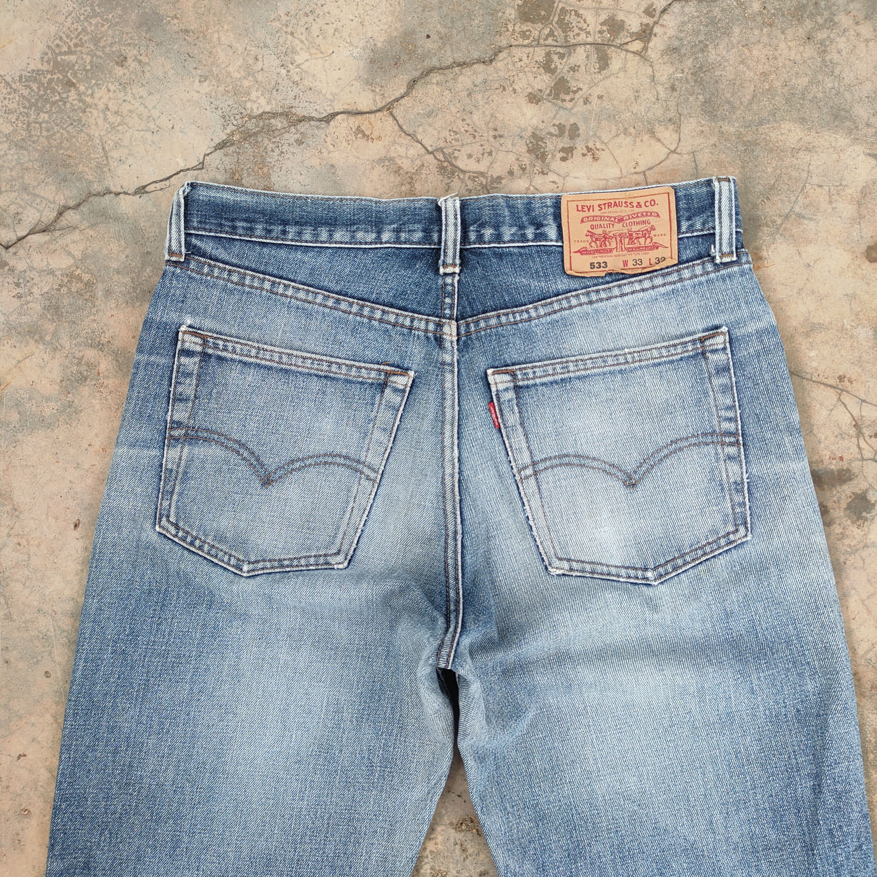 Levi's VINTAGE LEVI'S 533 FADED DISTRESSED JEANS DENIM PANTS Size US 33 - 10 Thumbnail