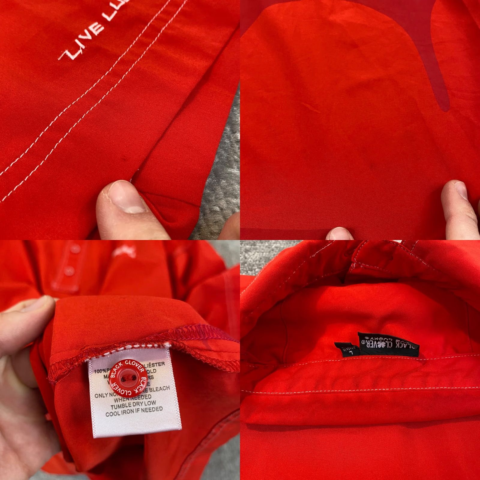 Vintage Shadow Creek Golf Course Polo Mens Large Red Black Clover Live Lucky Golf Shirt Size US L / EU 52-54 / 3 - 8 Thumbnail
