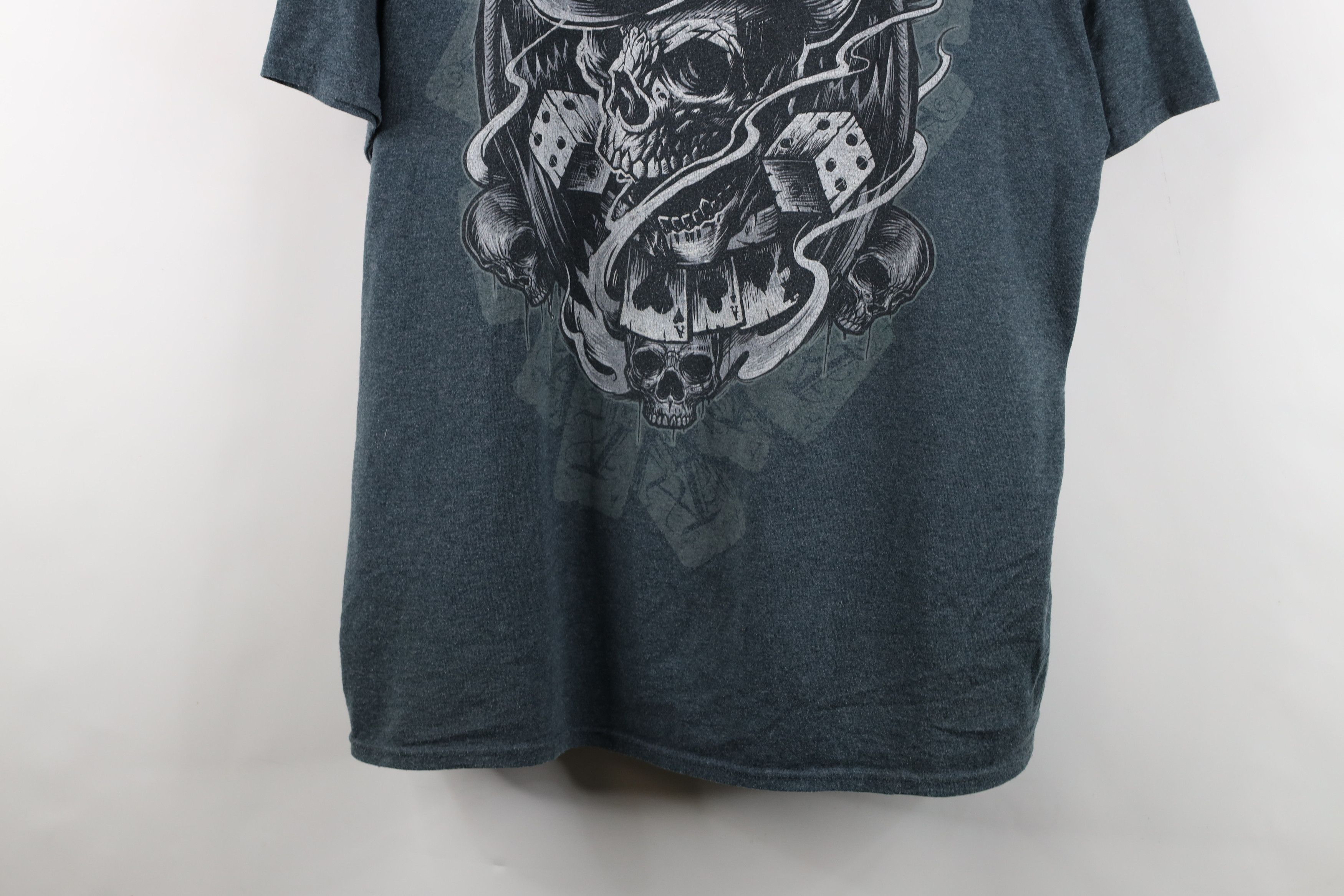 Vintage Vintage Y2K Streetwear Skull Dice MMA Fighting T-Shirt Gray Size US XXL / EU 58 / 5 - 3 Thumbnail