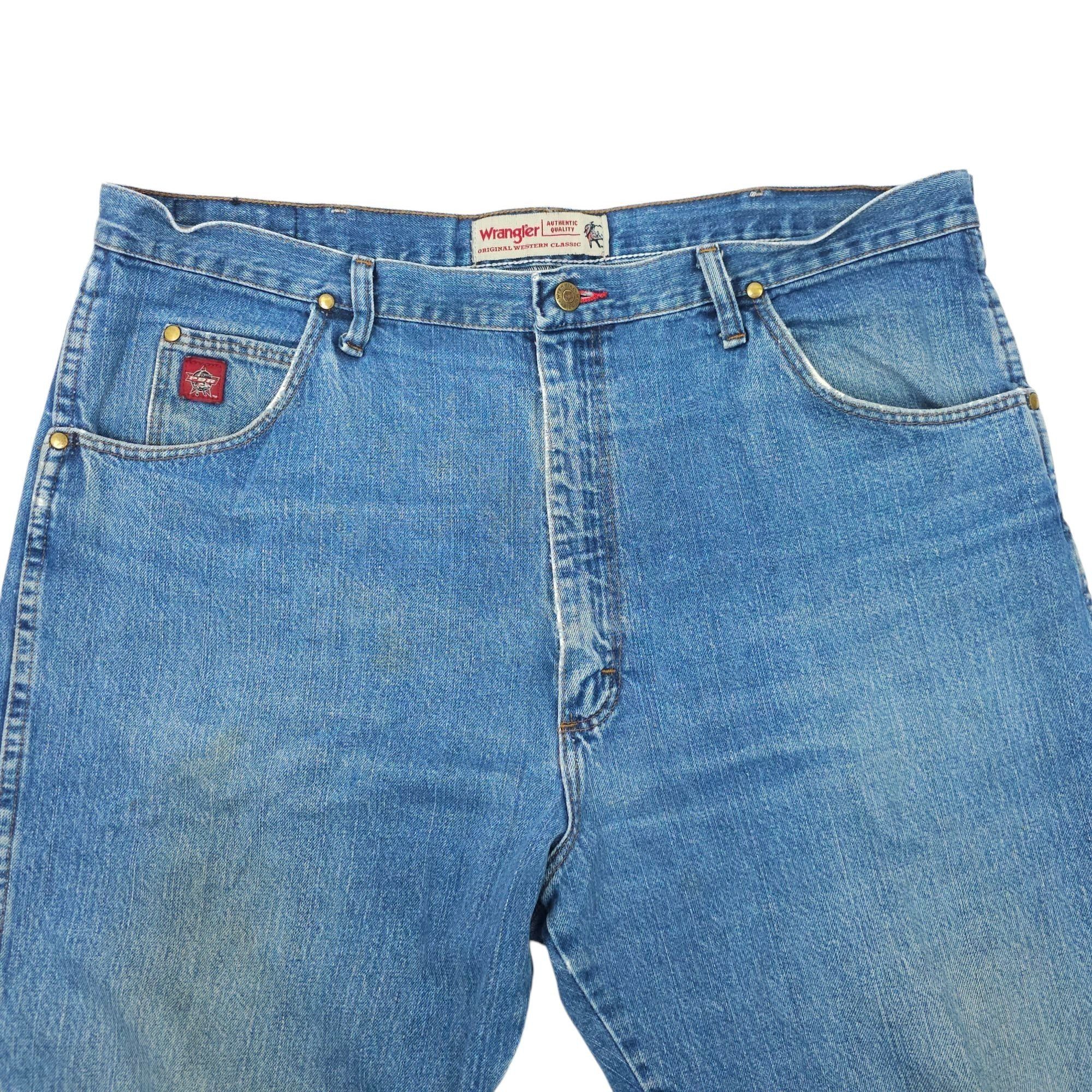 Wrangler Wrangler PBR Relaxed Fit Jeans Mens 40x34 Original Western Size US 40 / EU 56 - 8 Thumbnail