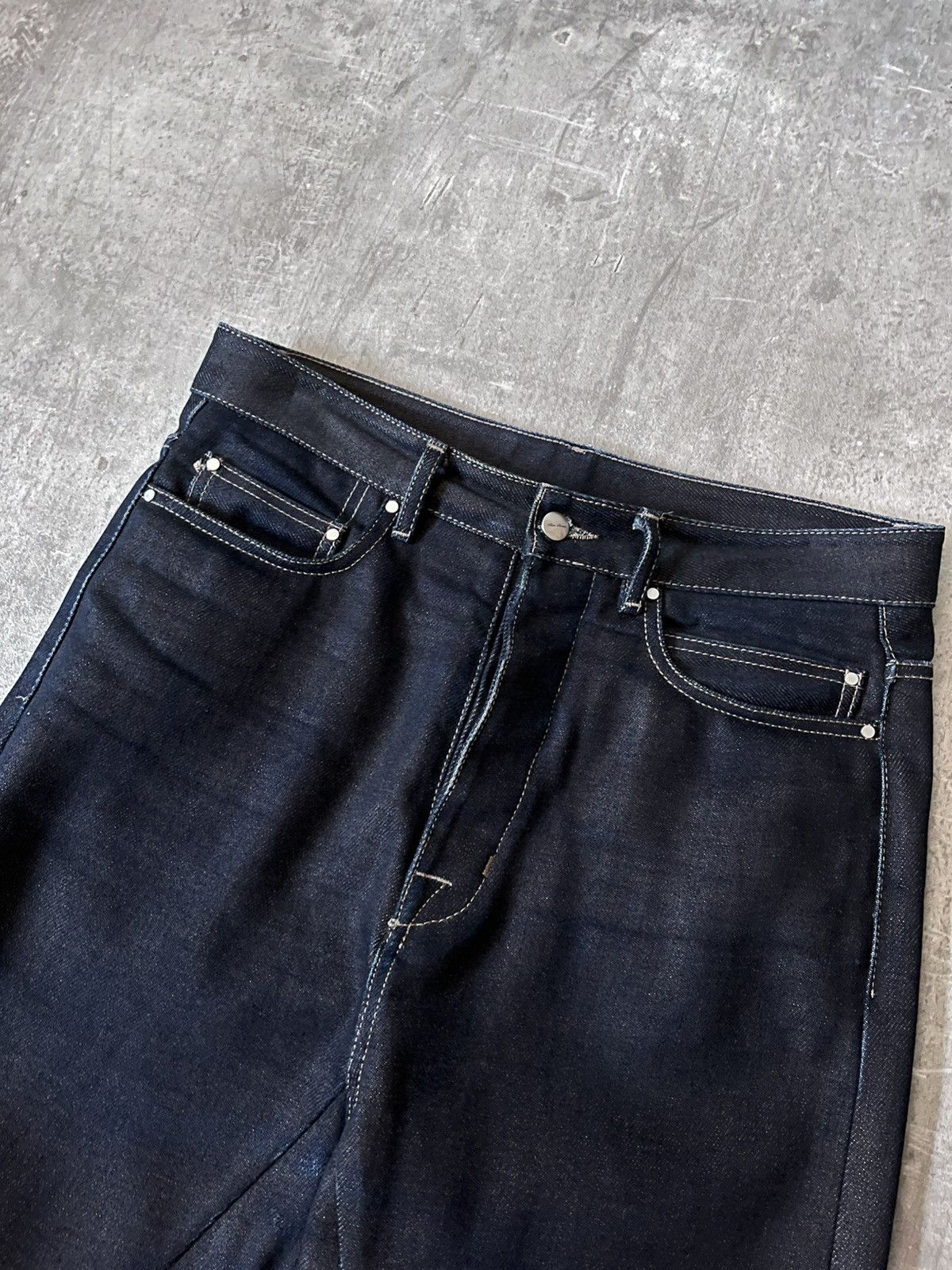 Rick Owens Rick Owens F/W 18 Sisyphus selvedge denim jeans navy Size US 31 - 2 Thumbnail