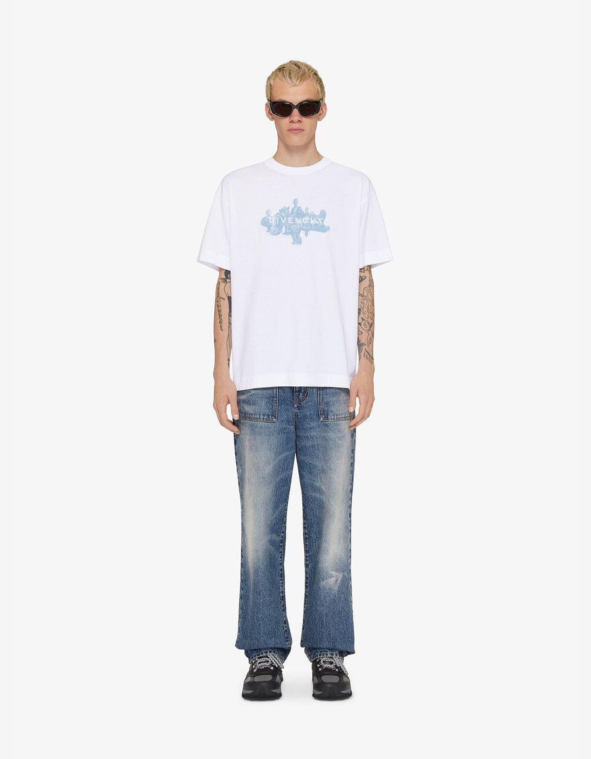 Givenchy Givenchy White Reverse Logo Hubert Objects Print T-Shirt Size US XL / EU 56 / 4 - 2 Thumbnail