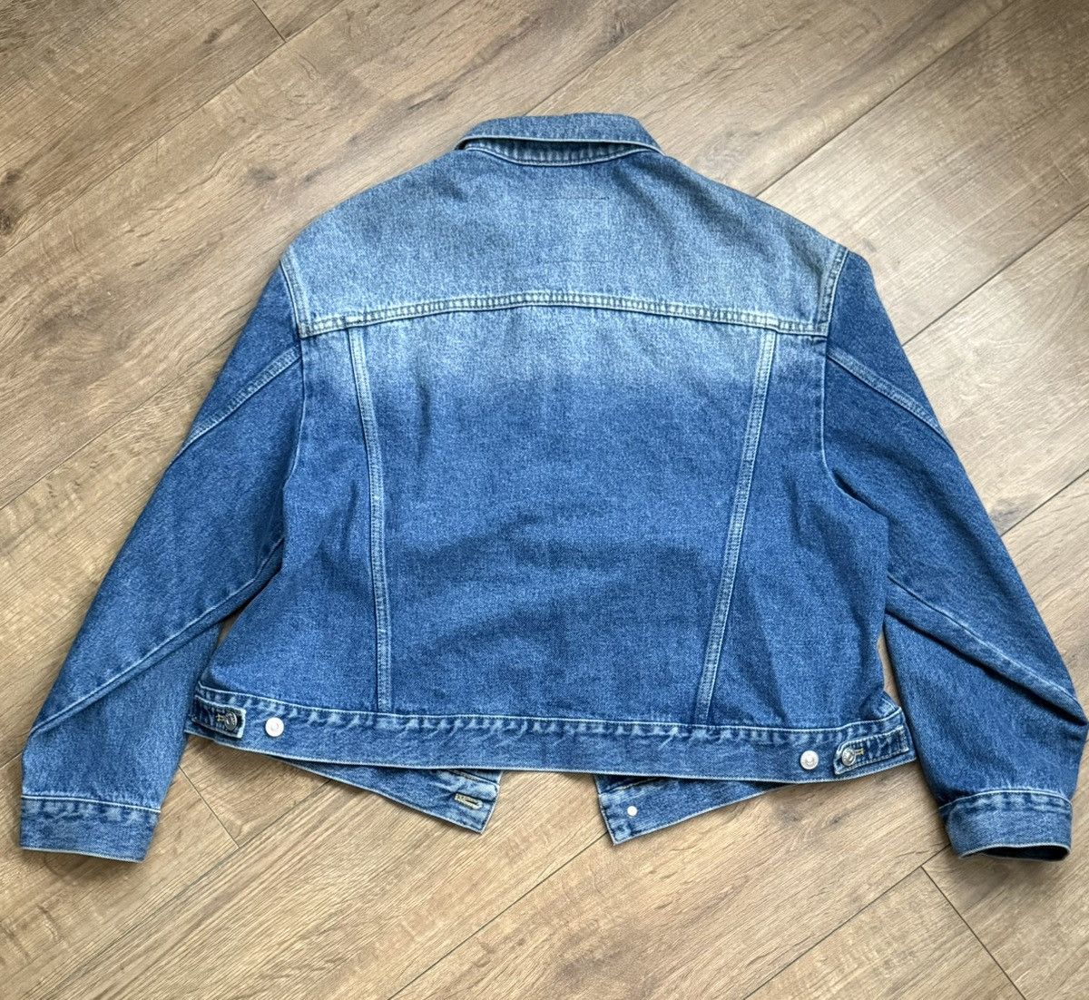 Balenciaga Unisex Blue Swing Denim Jacket RRP$2,150 Size XS / US 0-2 / IT 36-38 - 7 Thumbnail