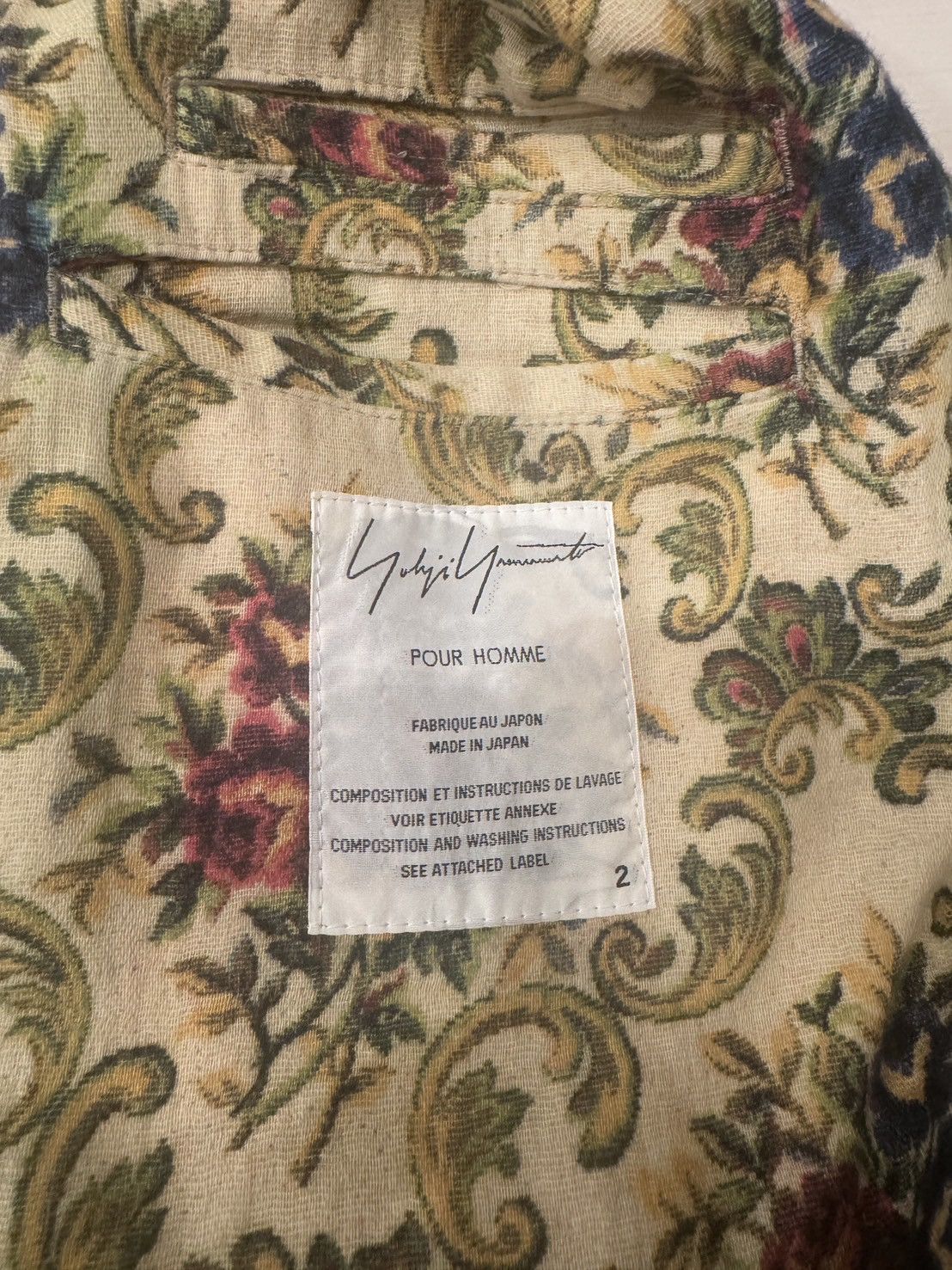 Yohji Yamamoto Yohji Yamamoto Pour Homme SS11 Floral Jacquard Frock Coat Size US S / EU 44-46 / 1 - 5 Thumbnail