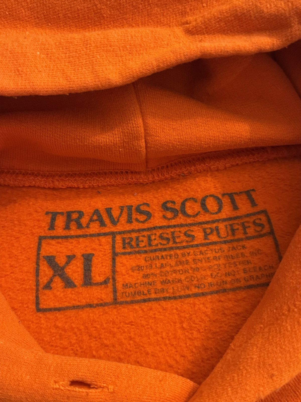 Travis Scott XL Travis Scott Reese's Puffs Orange Hoodie Cactus Jack Size US XL / EU 56 / 4 - 3 Thumbnail