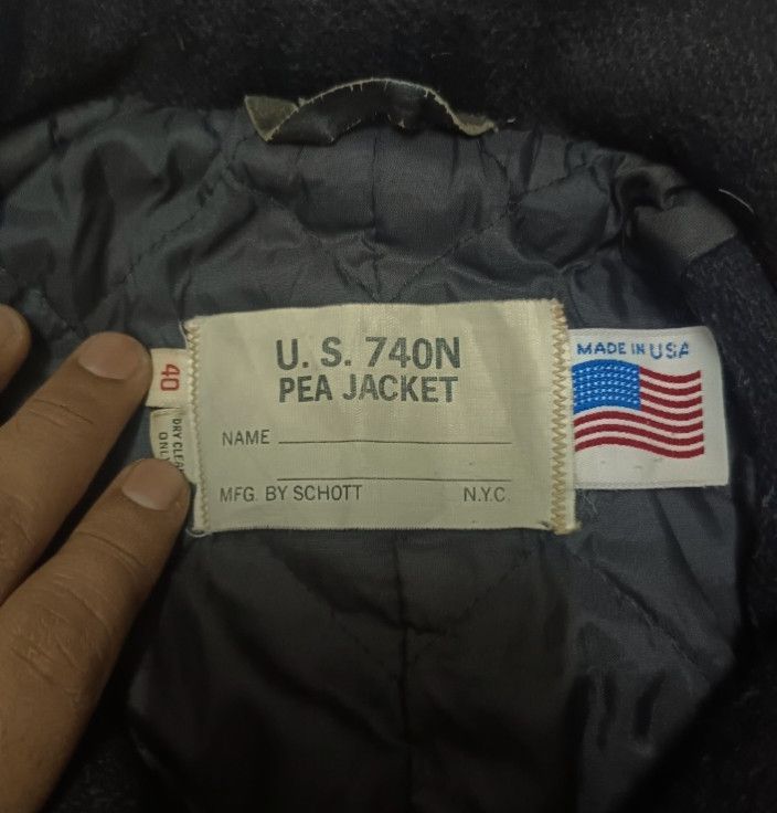 Schott × Vintage Vintage Schott NYC US 740N Pea Jacket Size US M / EU 48-50 / 2 - 6 Thumbnail