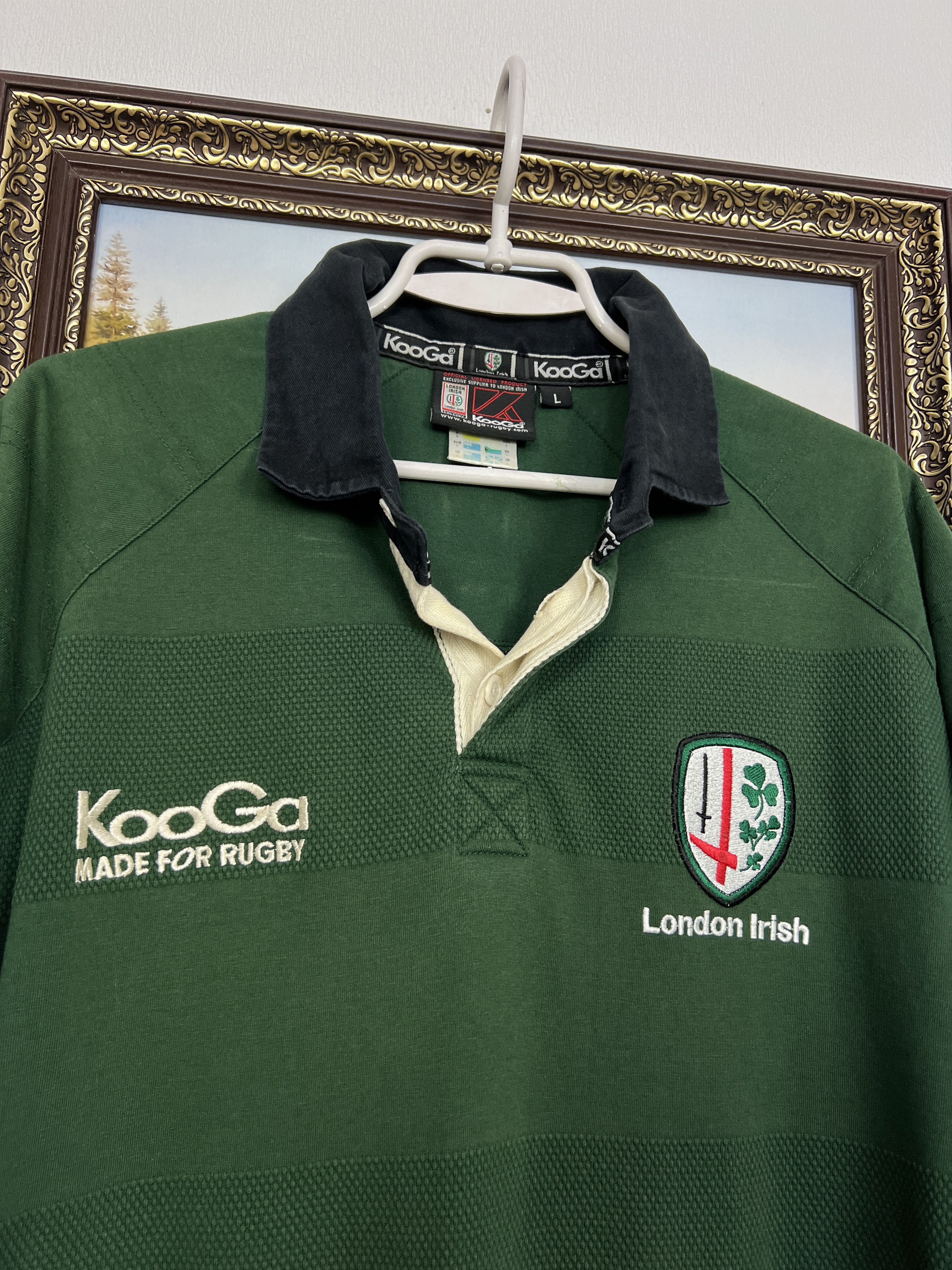 Vintage Vintage Kooga London Irish Rugby Union Jersey Trikot Rare Size US L / EU 52-54 / 3 - 3 Thumbnail