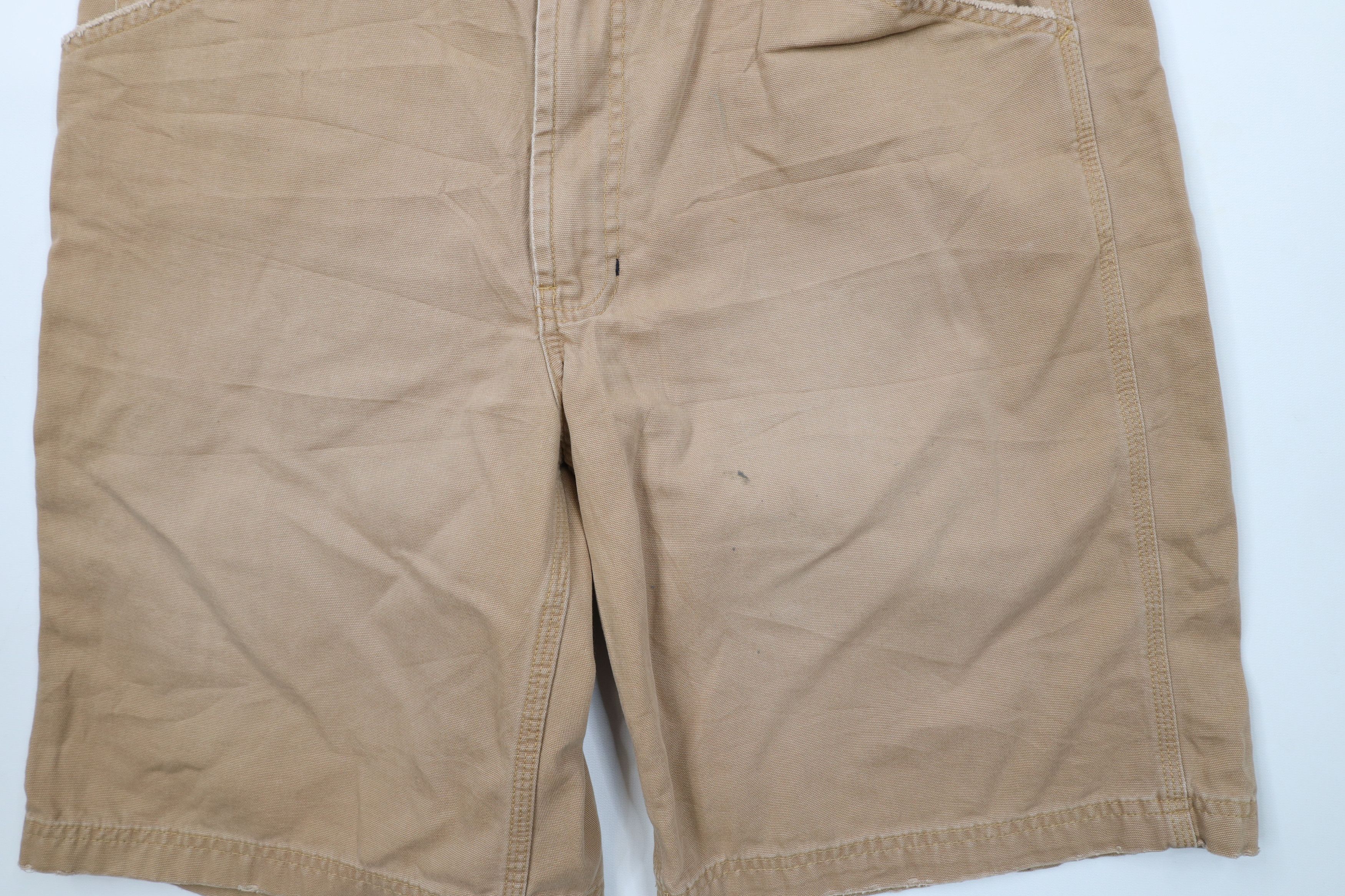 Gap × Vintage Vintage 90s Y2K Gap Carpenter Canvas Shorts Brown Cotton Size US 34 / EU 50 - 5 Thumbnail