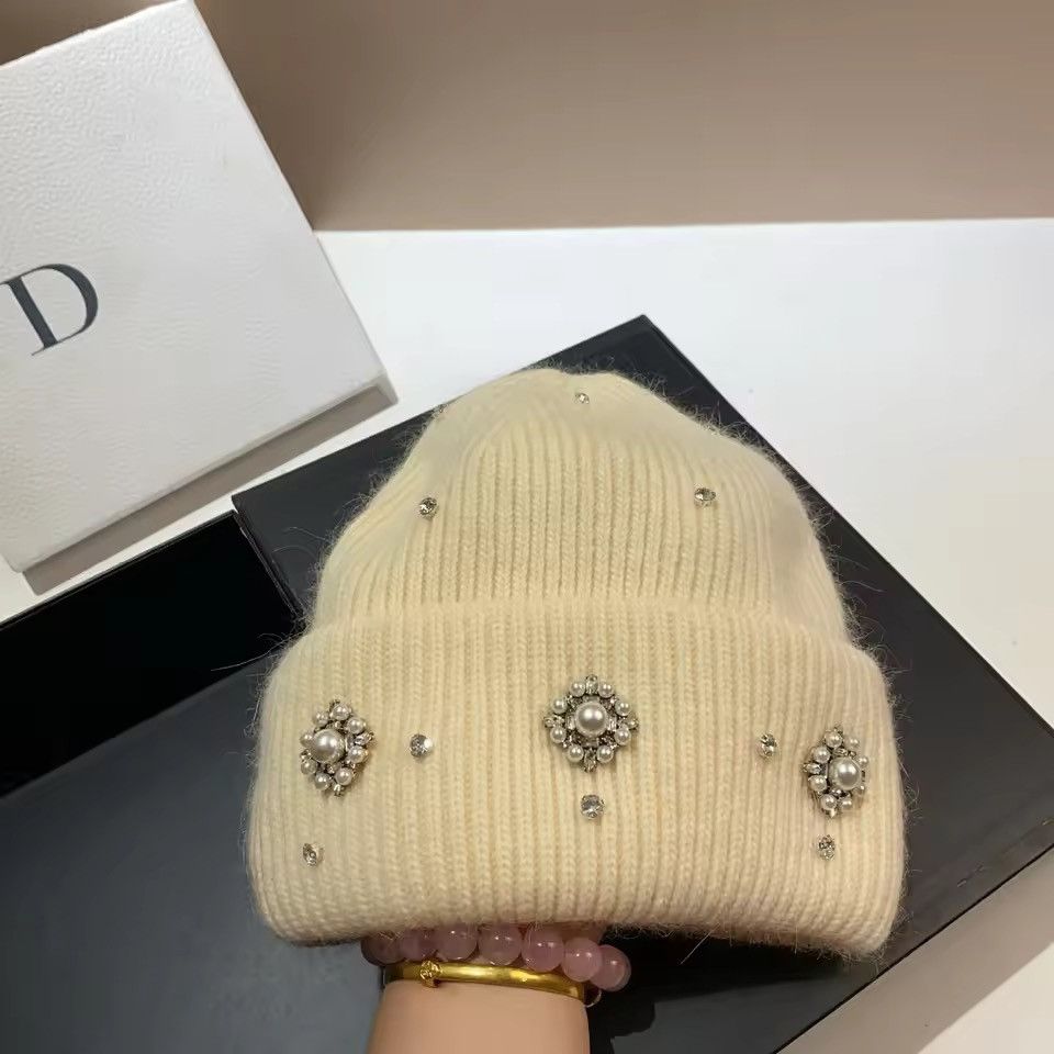 Japanese Brand Beige Knit Beanie Size ONE SIZE - 3 Thumbnail