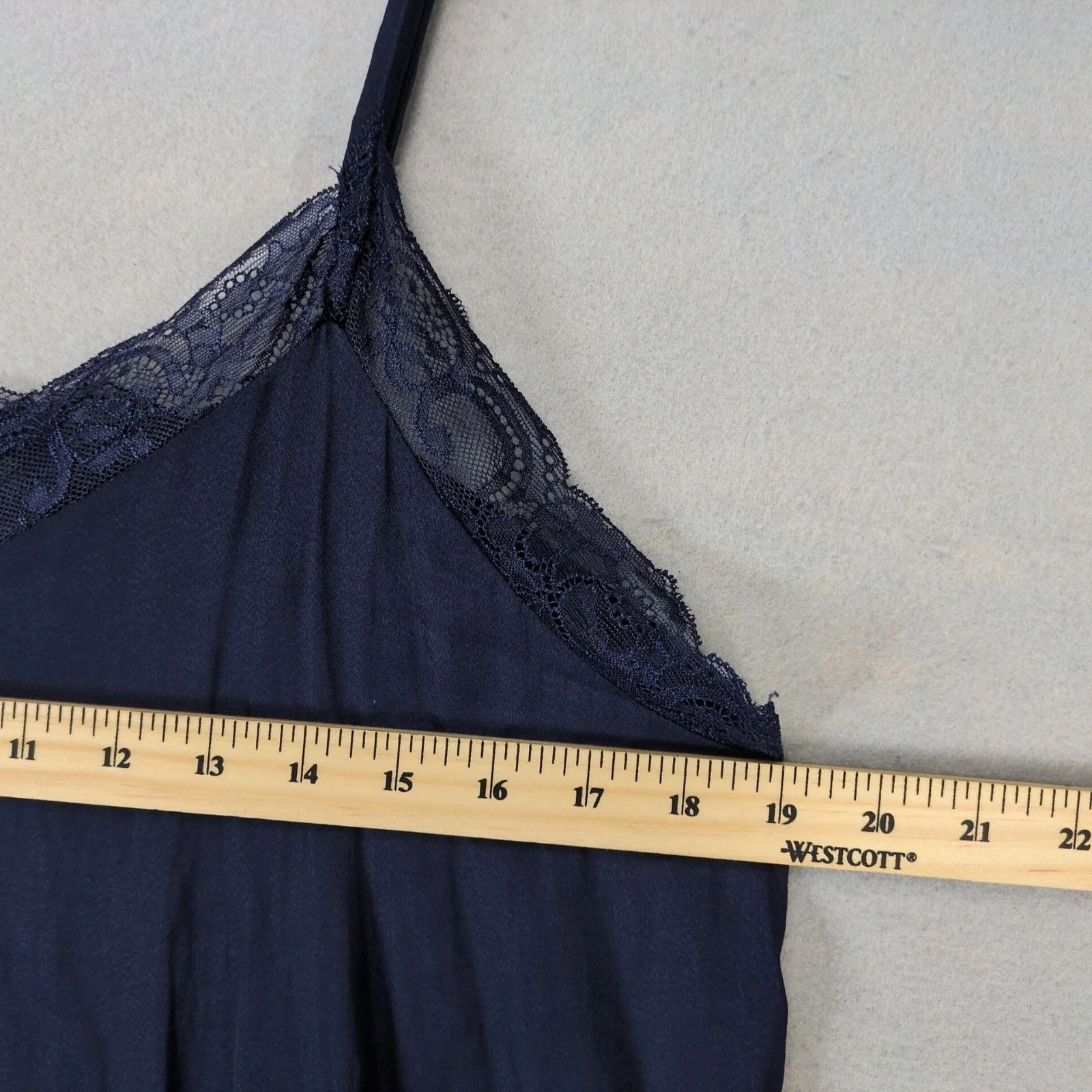 Other Mustard Seed Navy Blue Satin Lace Camisole Top Women's XL Size XL / US 12-14 / IT 48-50 - 3 Thumbnail