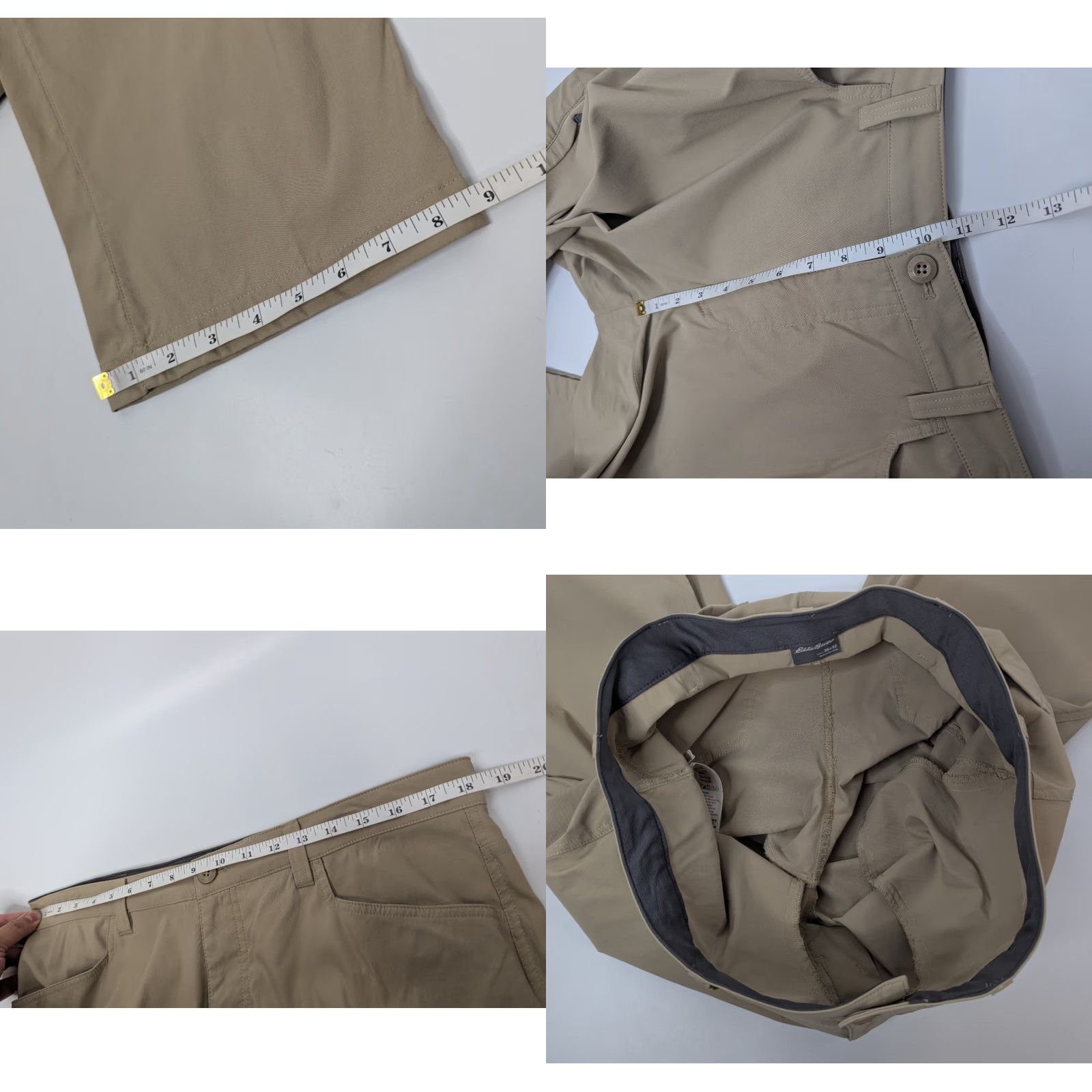 Eddie Bauer EDDIE BAUER Men’s Tech Pants Sz 36x32 Beige Nylon Stretch Outdoor Hiking Fishing Size US 36 / EU 52 - 8 Thumbnail