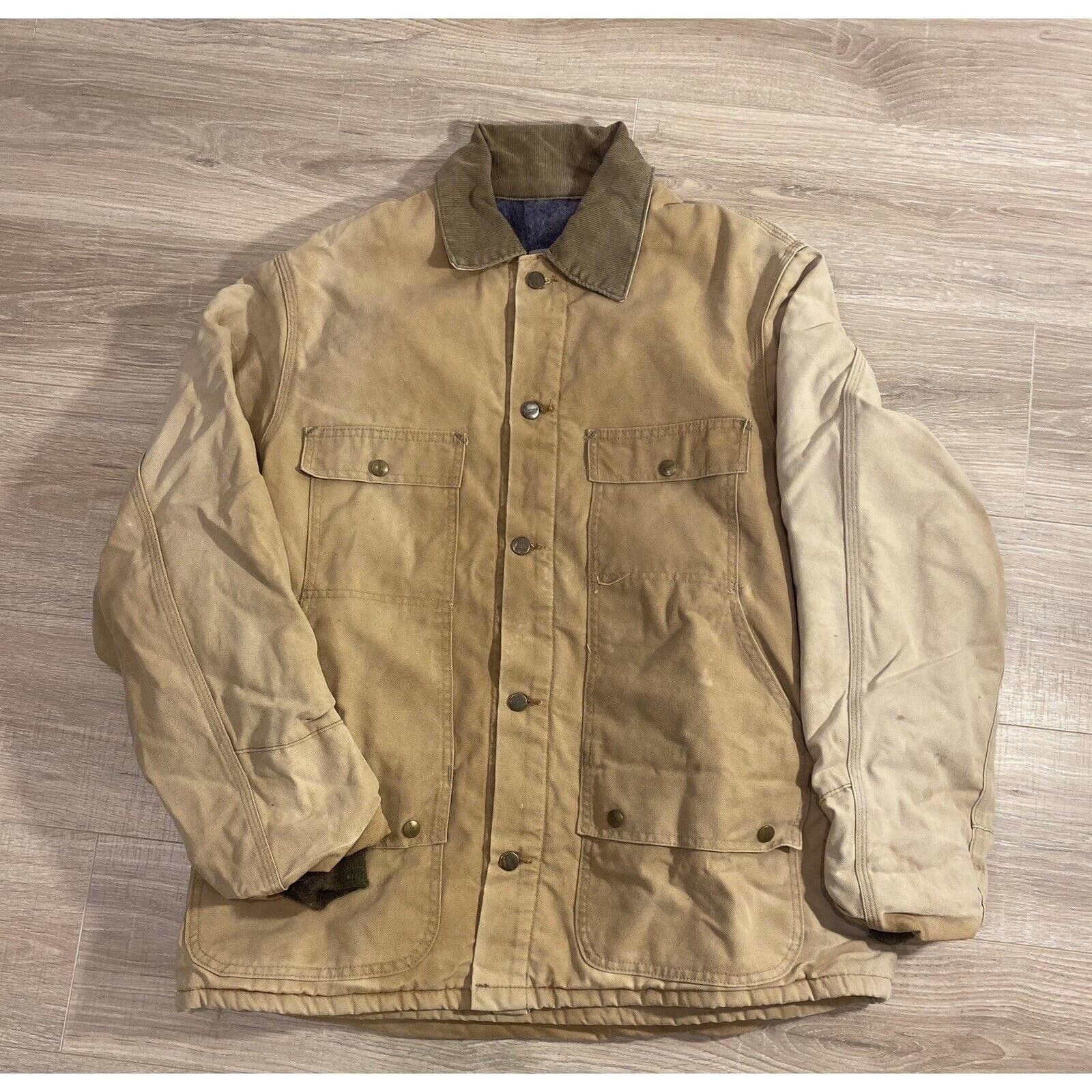 image of Vintage 1970S Carhartt Detroit Barn Jacket Blanket Lined XL in Beige, Men's