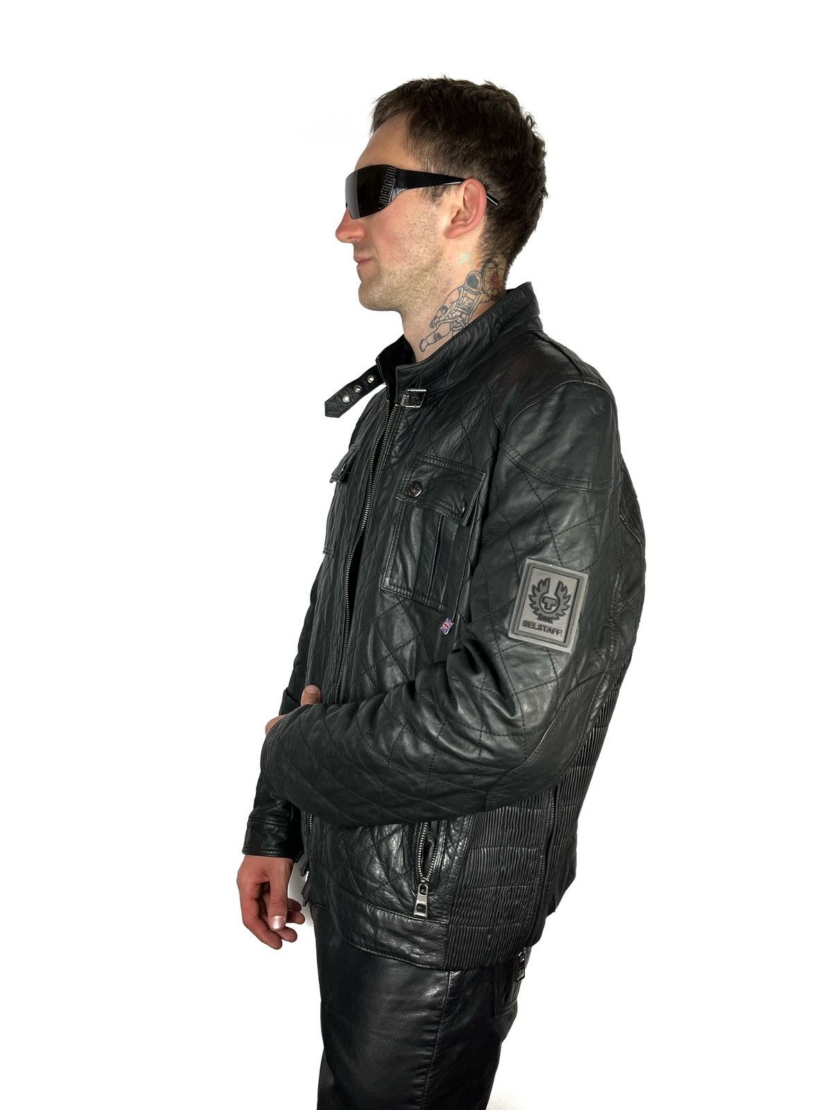 Belstaff 🏍️Belstaff quilted leather jacket motor style Size US L / EU 52-54 / 3 - 4 Thumbnail