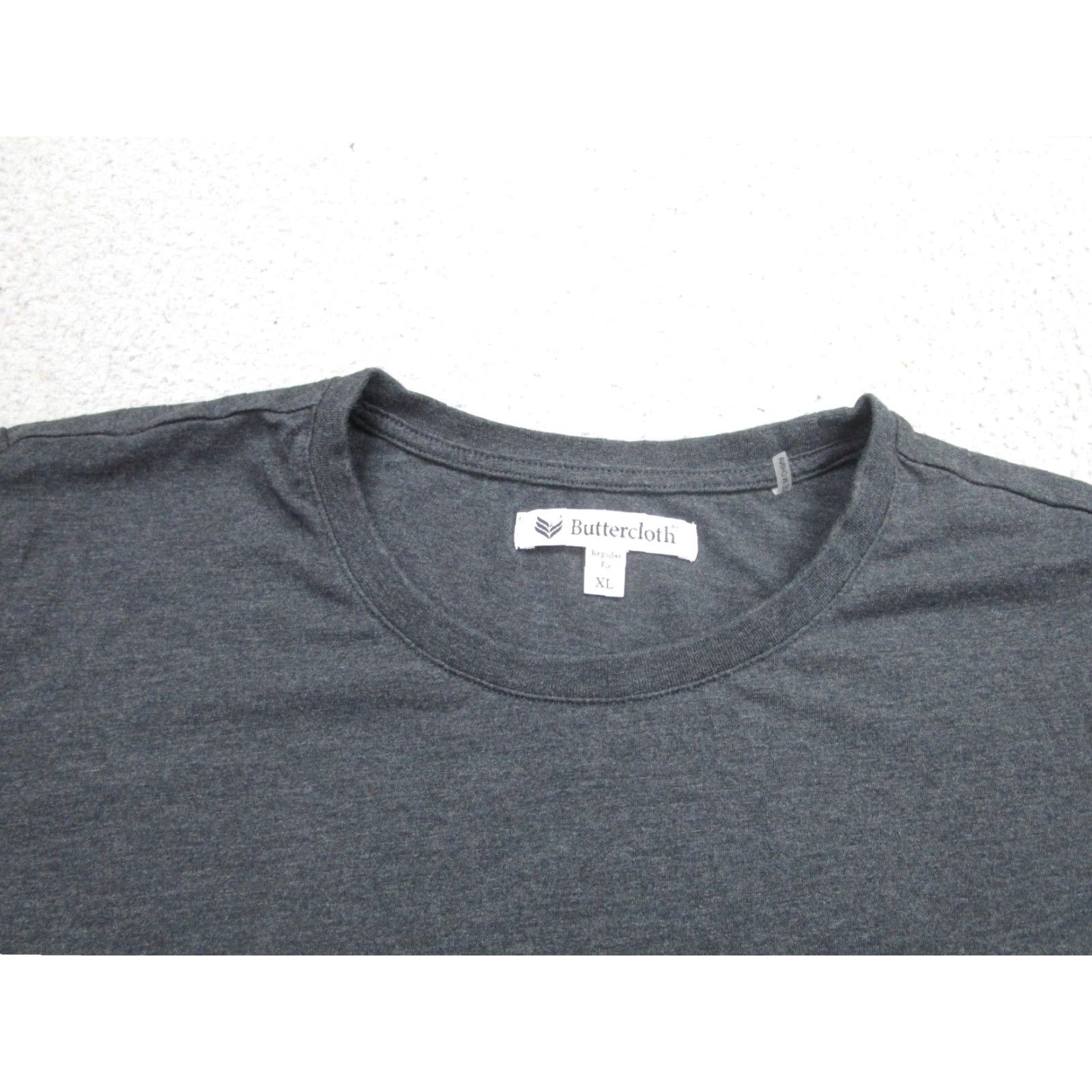 Vintage Buttercloth Shirt Gray XL Regular Slim Fit Short Sleeve Cotton Jersey Grunge Mens Size US XL / EU 56 / 4 - 2 Thumbnail