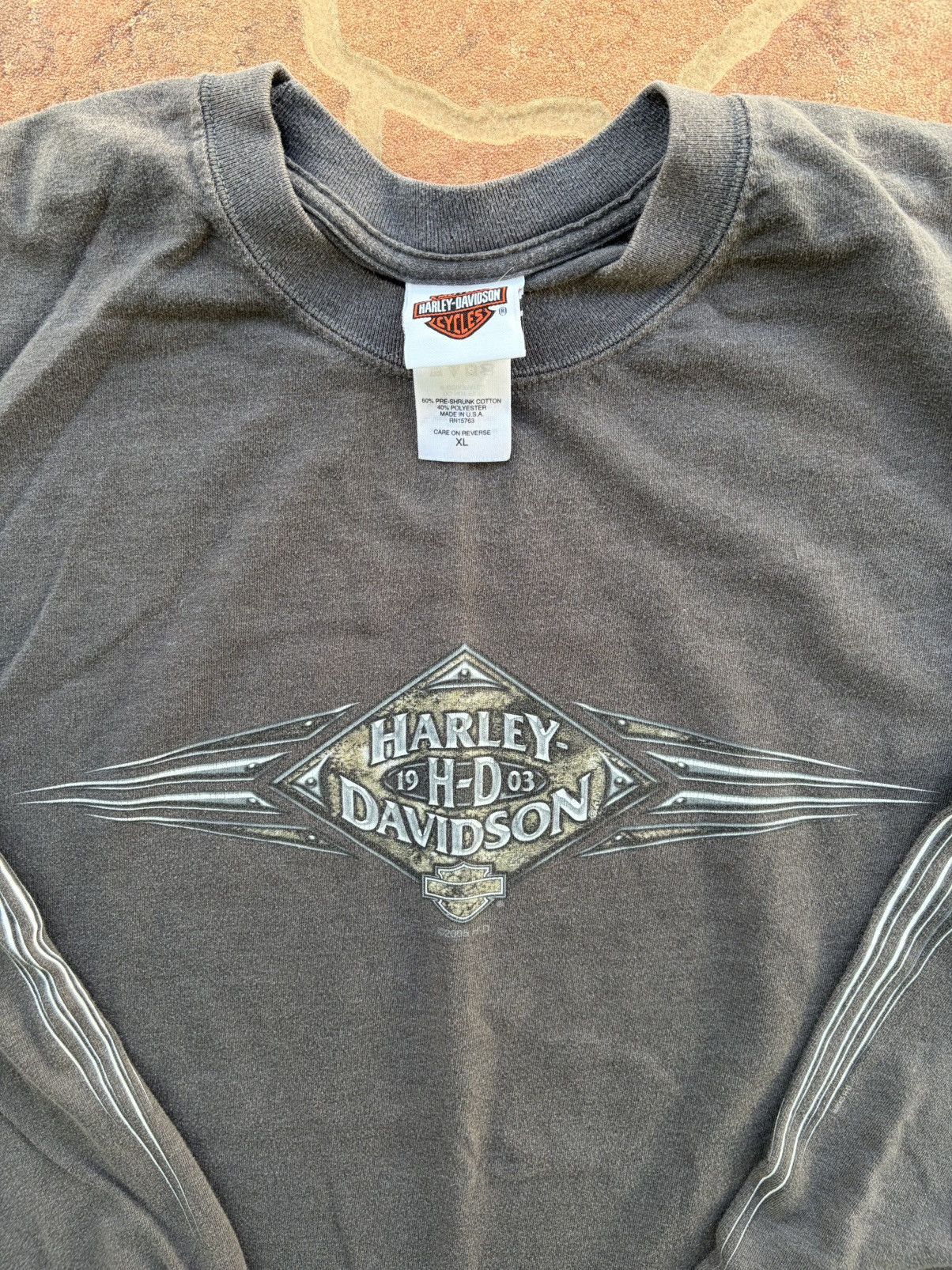 Harley Davidson Vintage Harley Davidson ling sleeve tshirt Size US XL / EU 56 / 4 - 2 Thumbnail