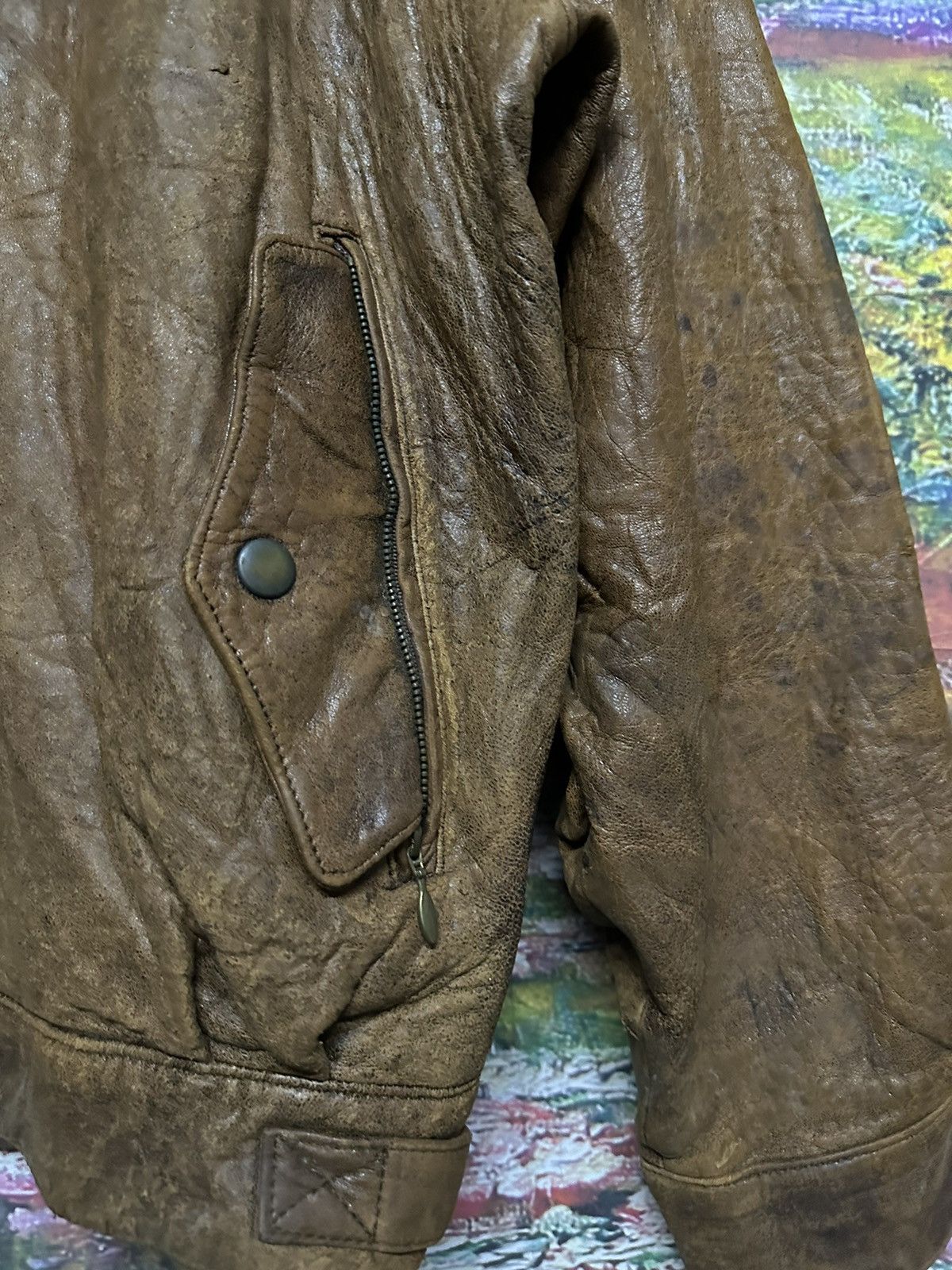 Vintage Vintage Leather Jacket Size US L / EU 52-54 / 3 - 7 Thumbnail