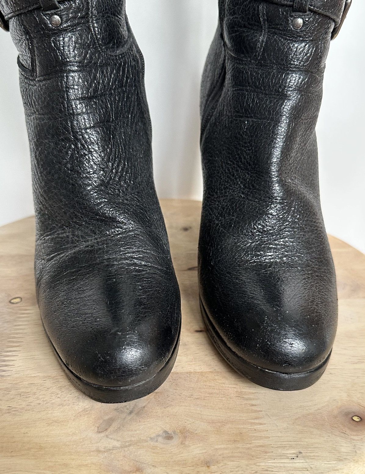 Prada Prada black glitter leather boots metal logo size EU 39 Size US 8 / IT 38 - 8 Thumbnail