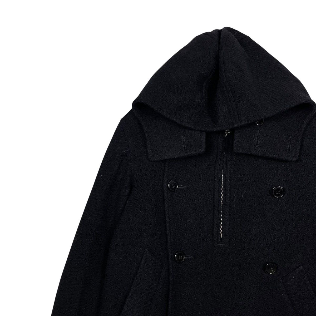 CABANE de ZUCCa Cabane De Zucca Hooded Double Breasted Wool Jacket Size US M / EU 48-50 / 2 - 6 Thumbnail