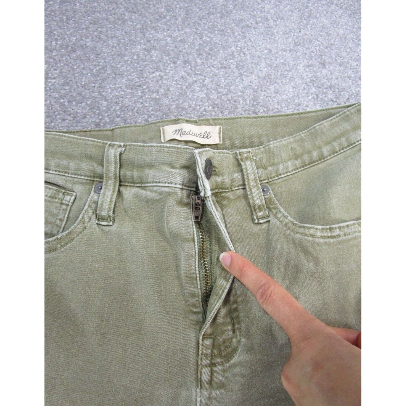 Madewell Madewell Womens Skinny Jeans 26 9" Rise Extra Large Light Green Denim Size 26" / US 2 / IT 38 - 3 Thumbnail