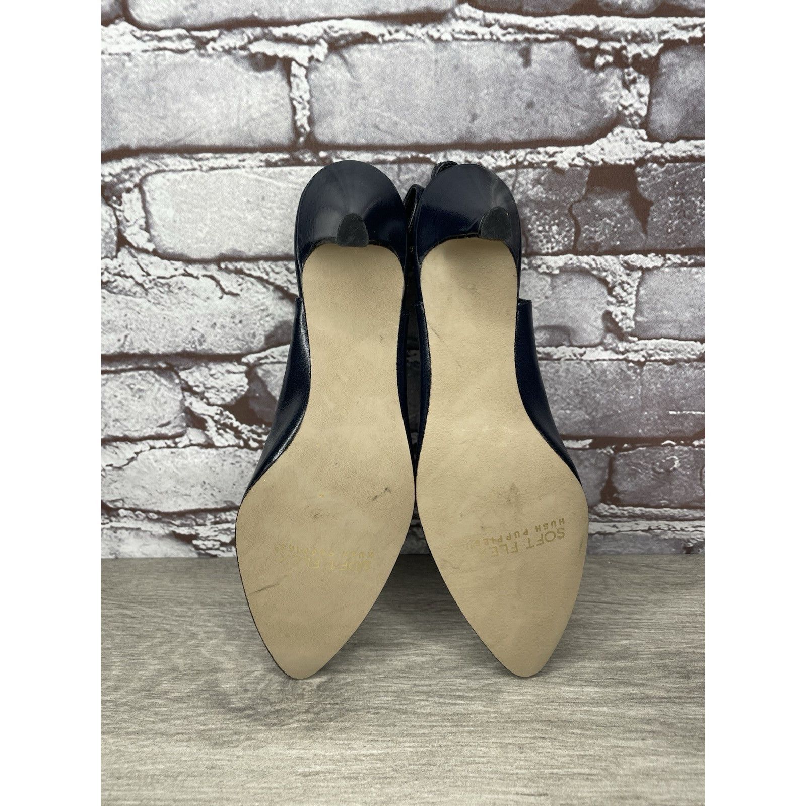 Hush Puppies Hush Puppies Navy Blue Leather Pointed Toe Ankle Strap Heels Size US 8.5 / IT 38.5 - 20 Thumbnail