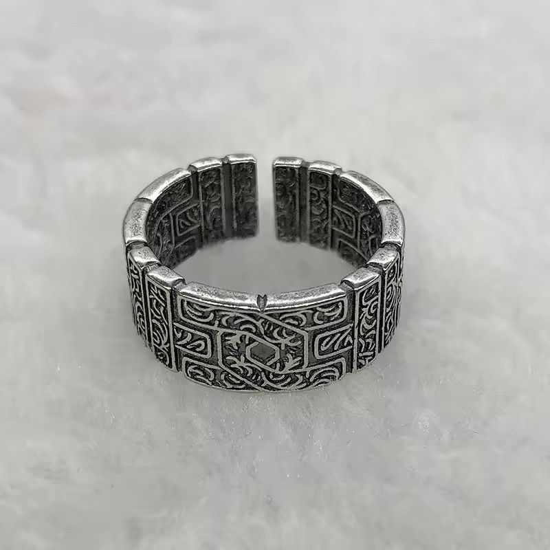 Jewelry × Vintage Ancient Style Retro Grass Pattern Ring Size ONE SIZE - 4 Thumbnail