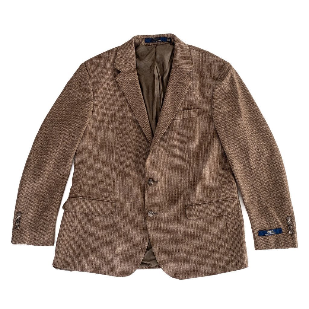 Polo Ralph Lauren NWOT POLO RALPH LAUREN Herringbone Wool Blazer 44R Size 44R - 3 Thumbnail