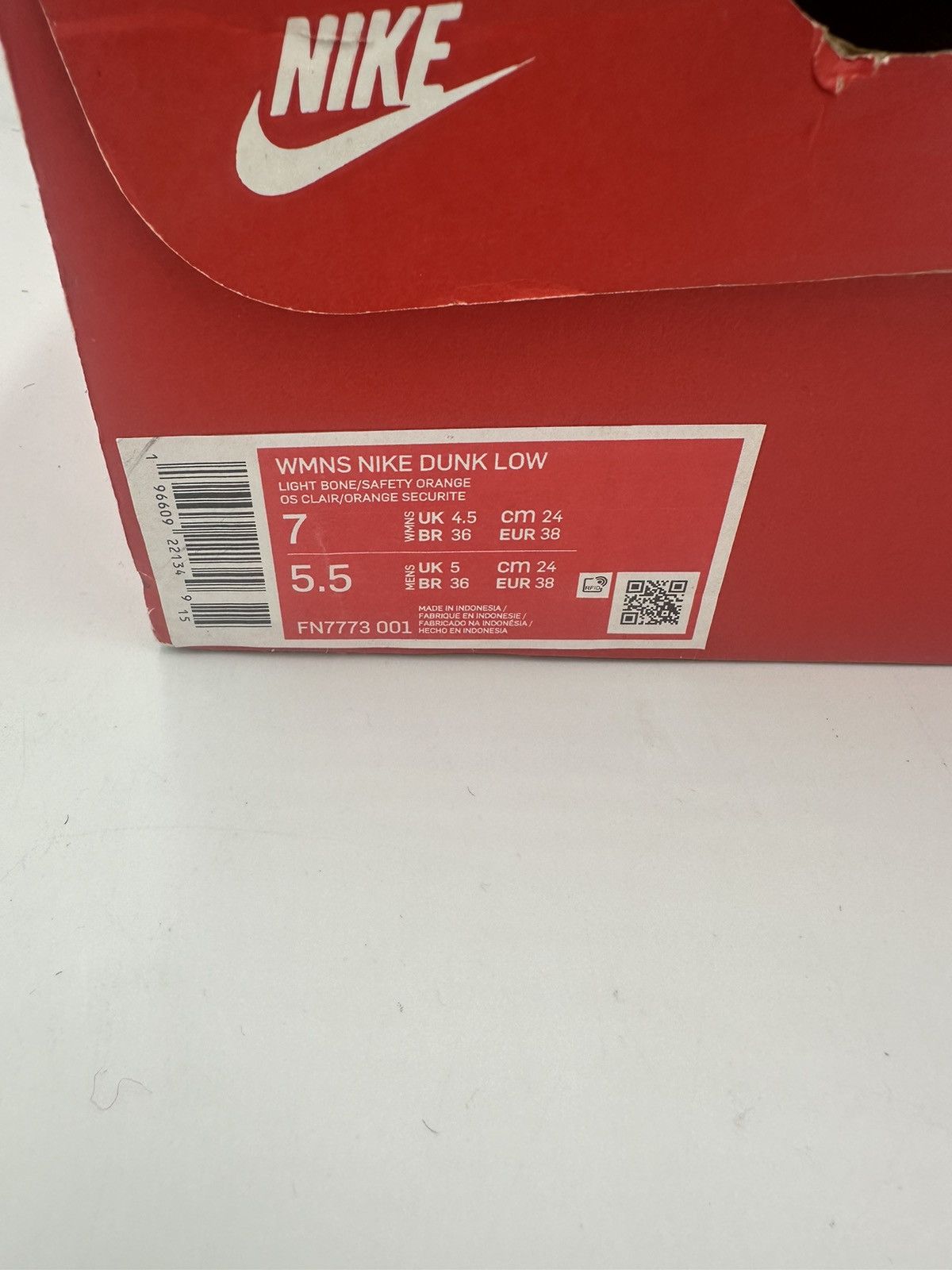 Nike Nike Dunk Low Cracked Orange Size US 7 / IT 37 - 12 Thumbnail