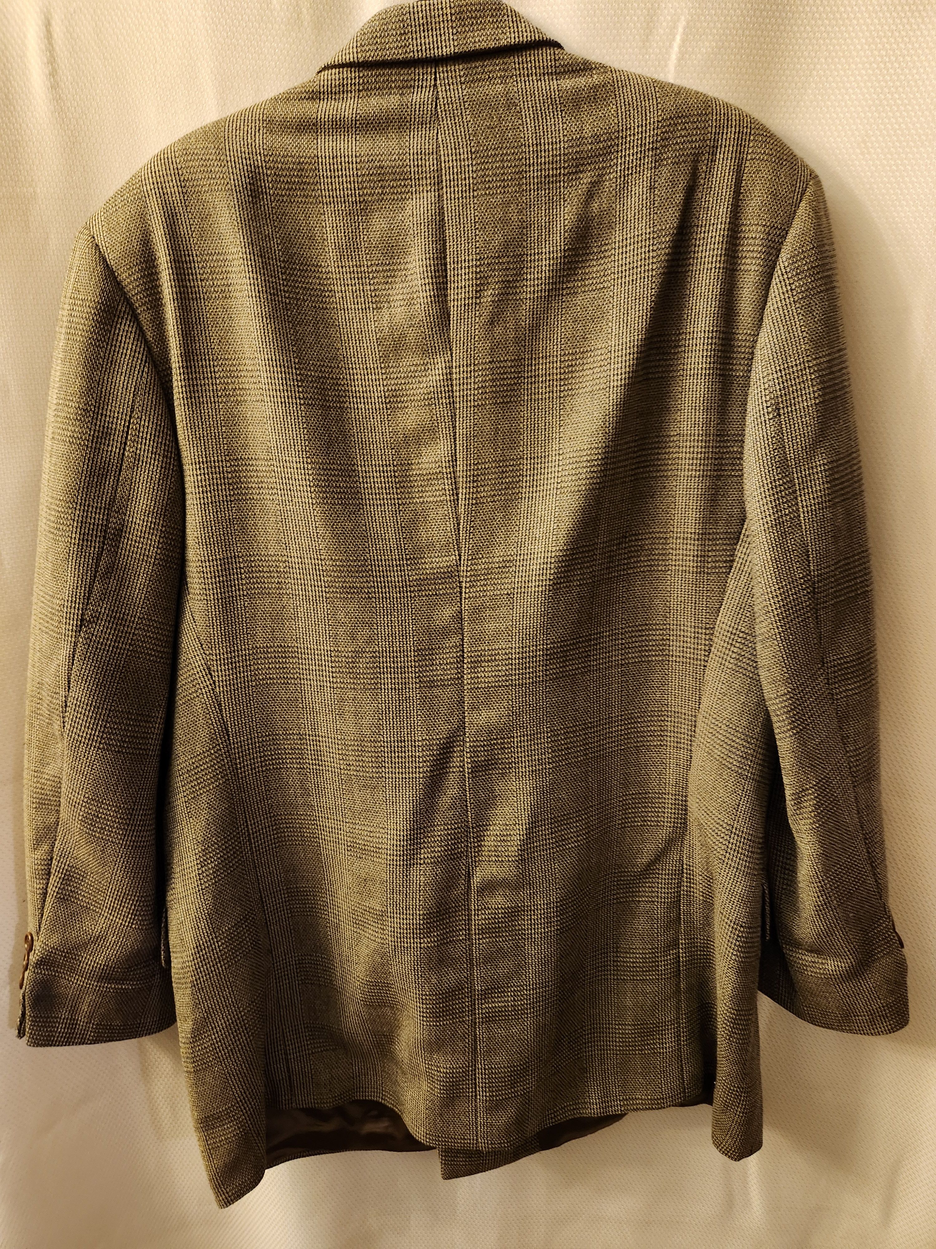 Hugo Boss Vintage Zues/Akropolis Double Breasted Glen Plaid Blazer Size 44R - 2 Thumbnail