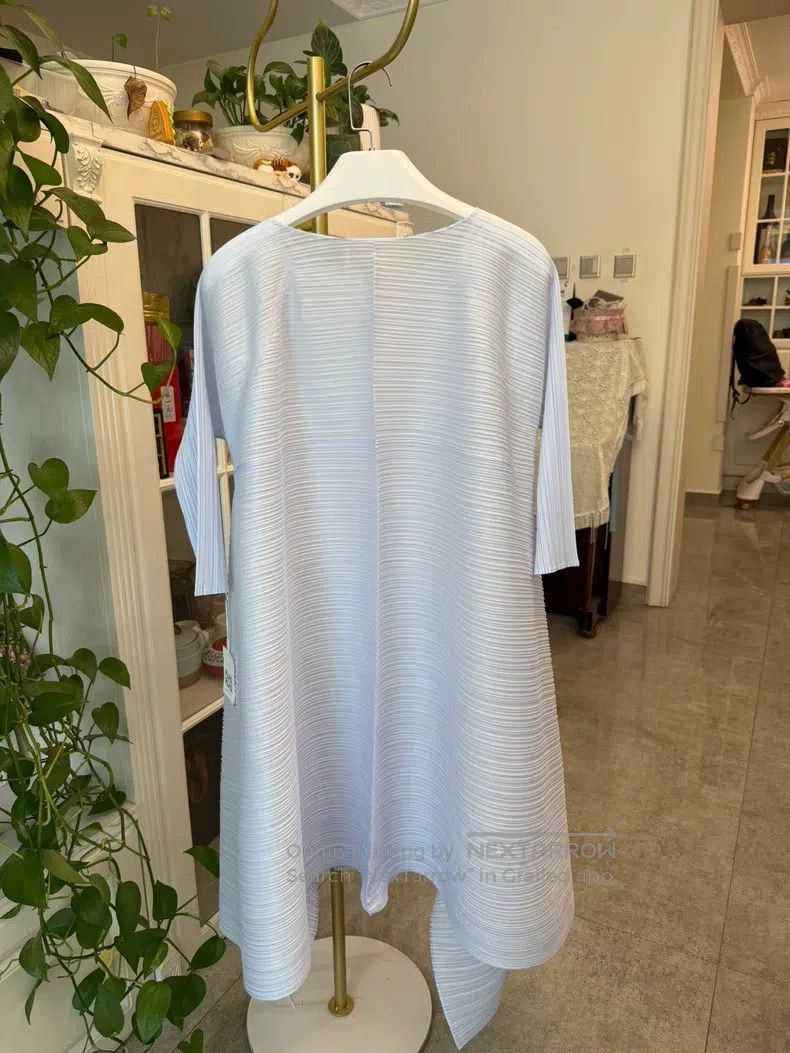 Issey Miyake Issey Miyake Ice Blue Dress Size L / US 10 / IT 46 - 4 Thumbnail
