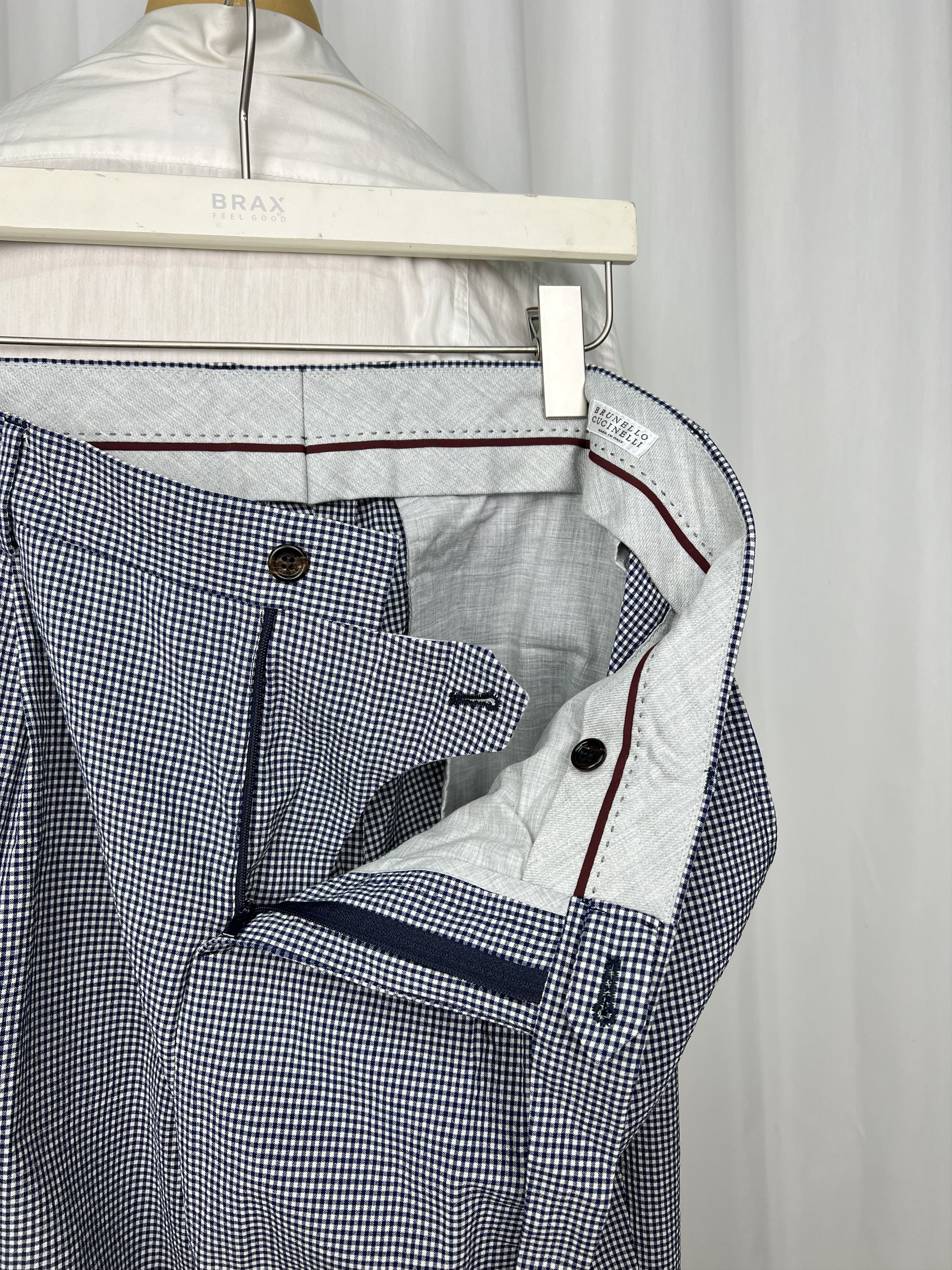 Brunello Cucinelli NWT Micro-Check Half-Lined 2-Piece Light Wool Suit Size 40R - 12 Thumbnail