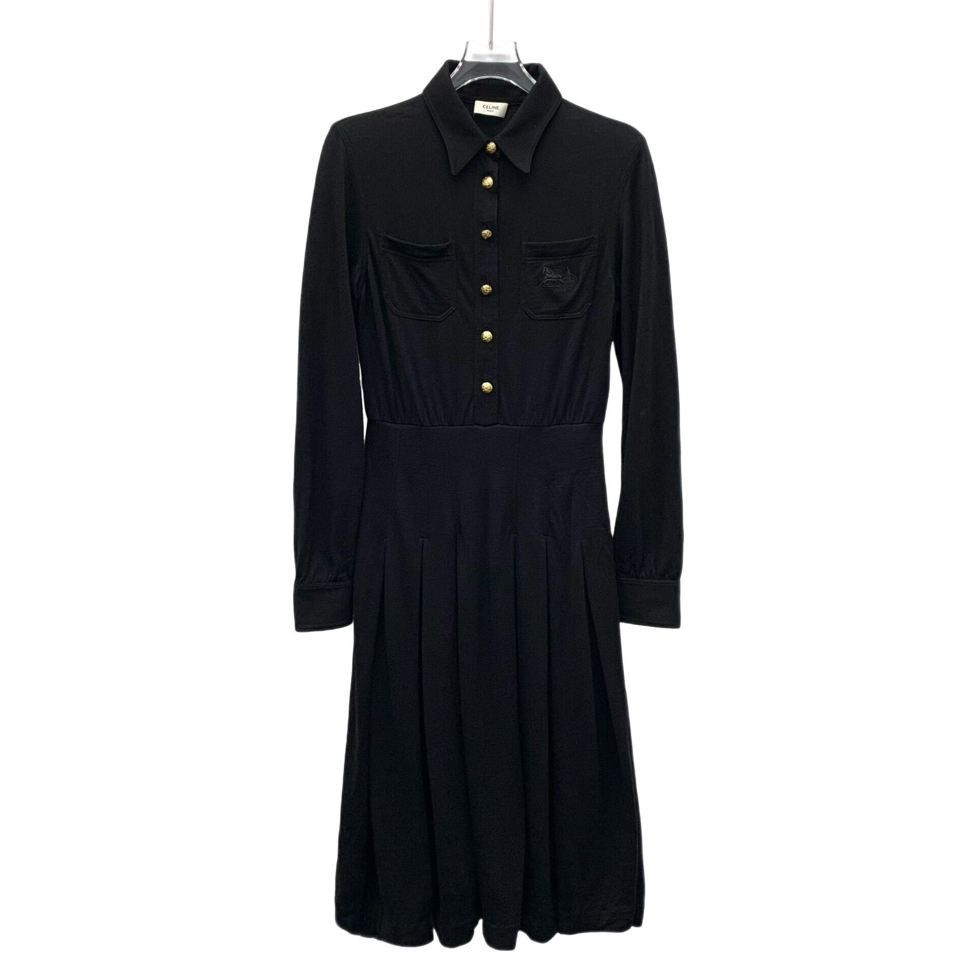 Celine Celine Embroidery Wool Cashmere Midi Dress S Size S / US 4 / IT 40 - 1 Thumbnail