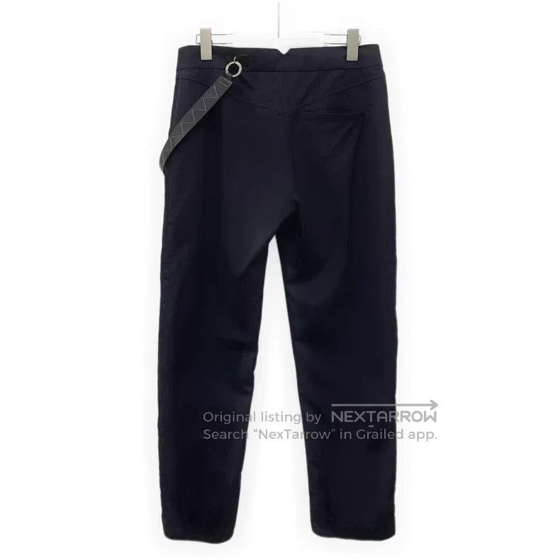 Louis Vuitton Louis Vuitton Black leather lanyard trimmed wool slacks pa Size US 38 / EU 54 - 2 Thumbnail