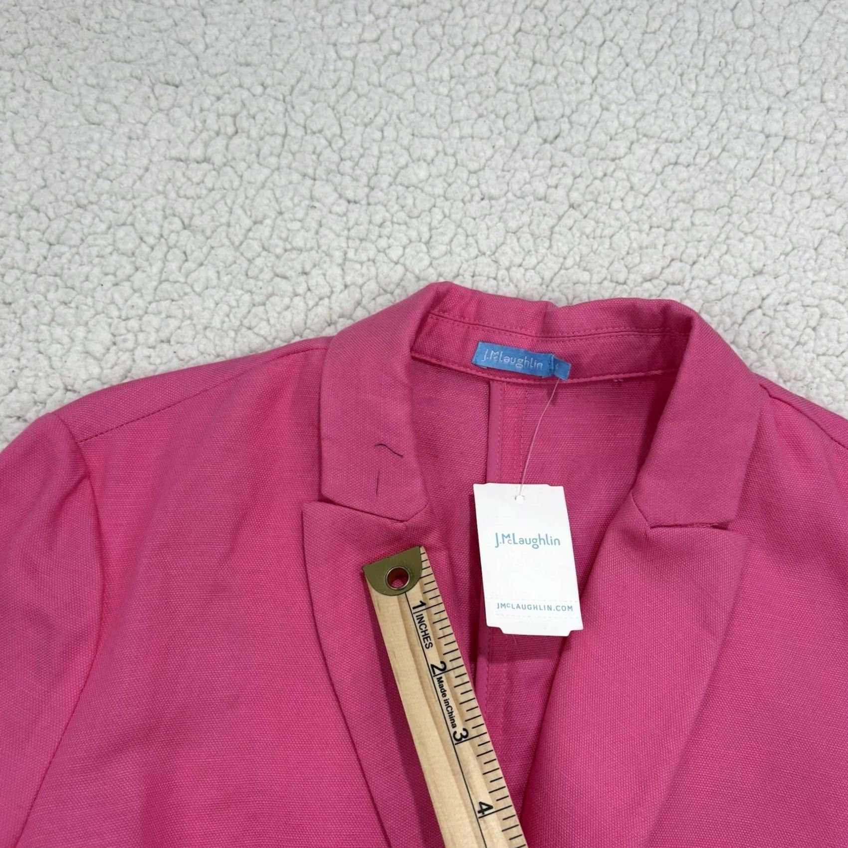 J.McLaughlin J. McLaughlin Pink Linen Blend Suit Set Blazer Pants Womens 2/4 Vintage NWT Size 26" / US 2 / IT 38 - 5 Thumbnail