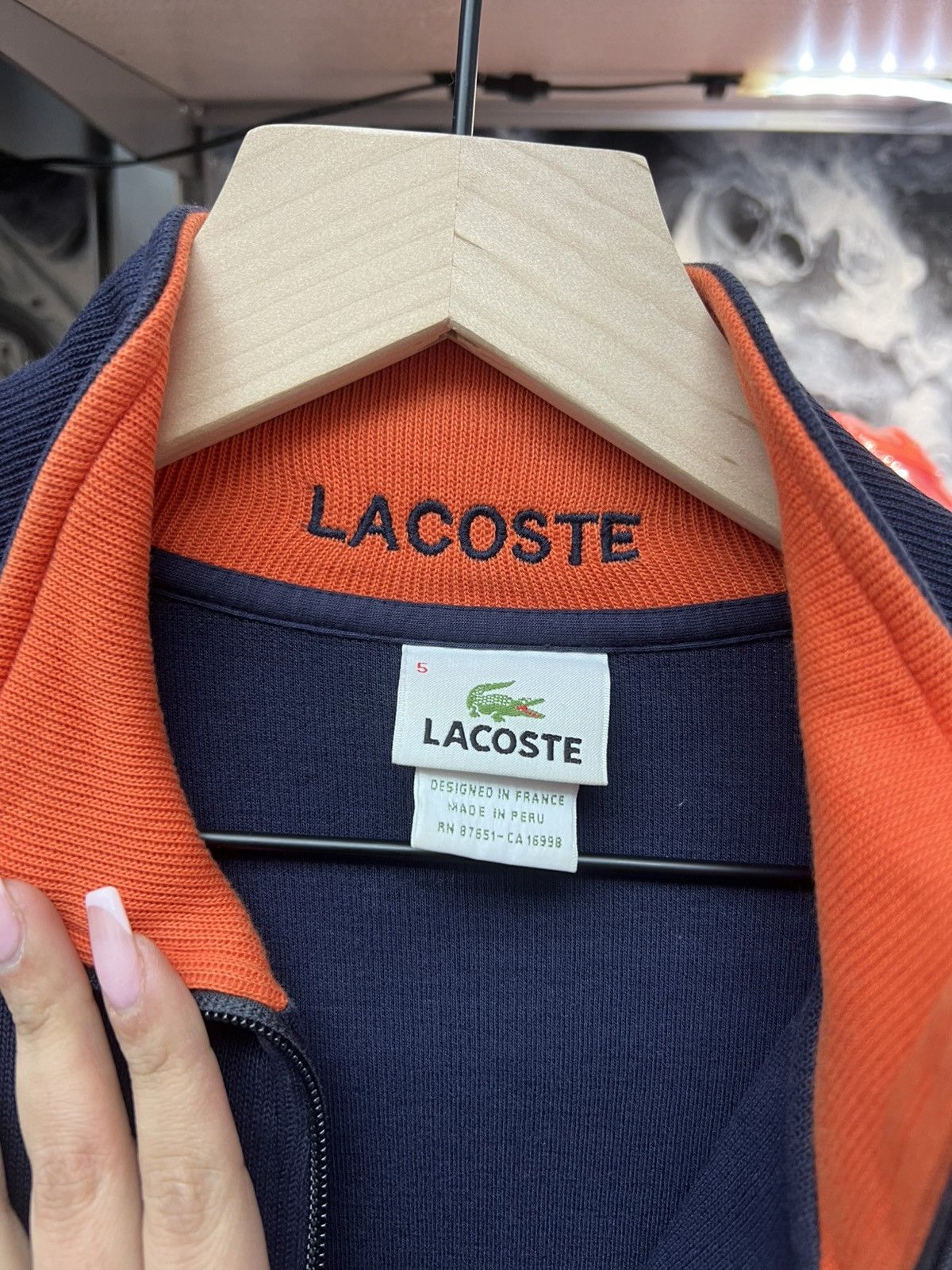 Lacoste Lacoste Blue Quater Zip Sweatshirt Size US L / EU 52-54 / 3 - 9 Thumbnail