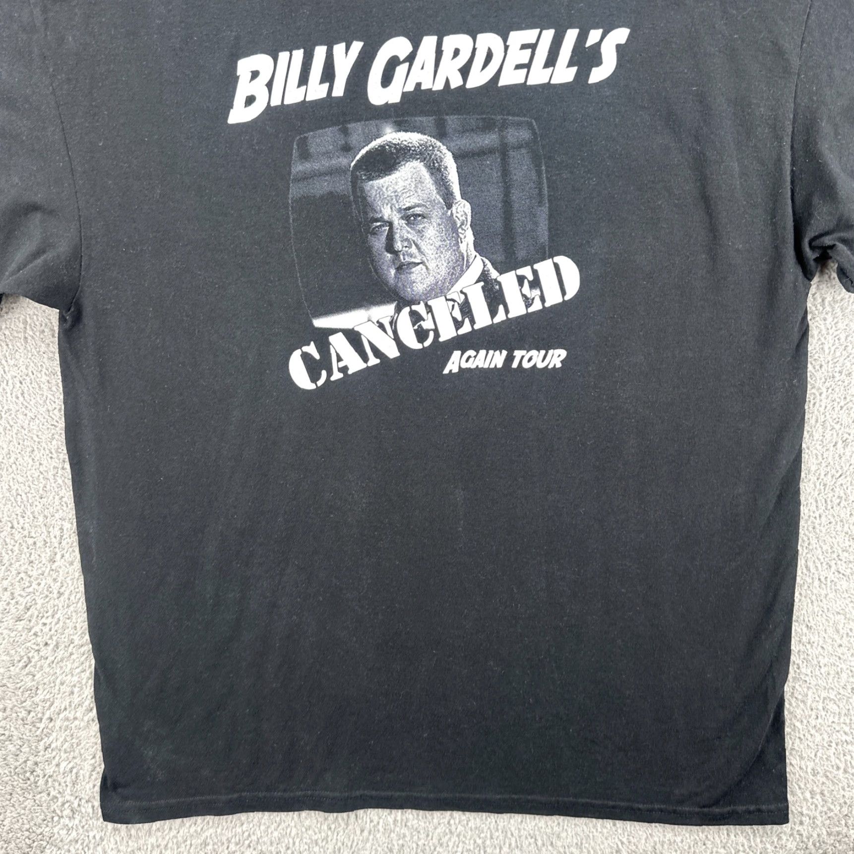 Gildan VINTAGE Gildan T-Shirt XL Black Billy Gardell’s Canceled Again Comedy Tour Tee Shirt Mens XL Black T-Shirt Funny USA - 90s Style Size US XL / EU 56 / 4 - 4 Thumbnail