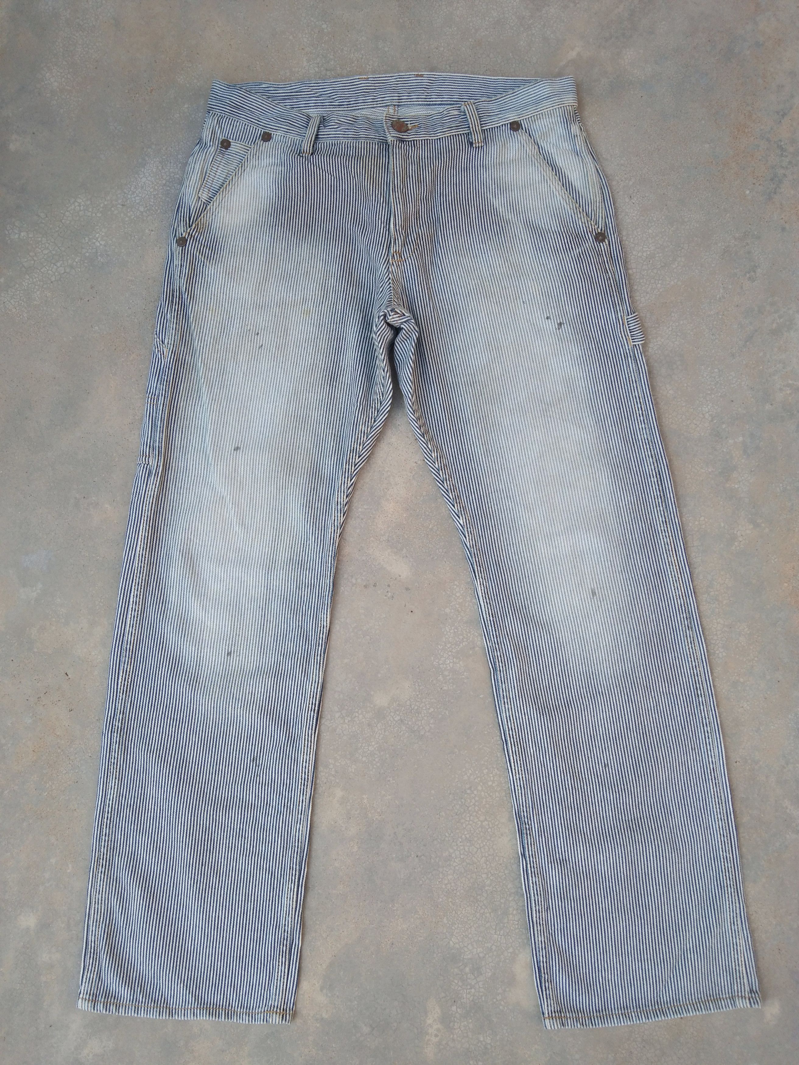 Japanese Brand Vintage Japanese Takeo Kikuchi Hickory Carpenter Jeans 32x30 Size US 32 / EU 48 - 4 Thumbnail